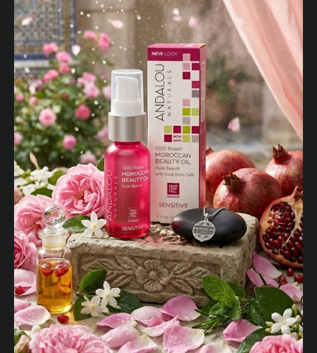 ANDALOU NATURALS 1000 Roses Moroccan Beauty Oil 1 oz