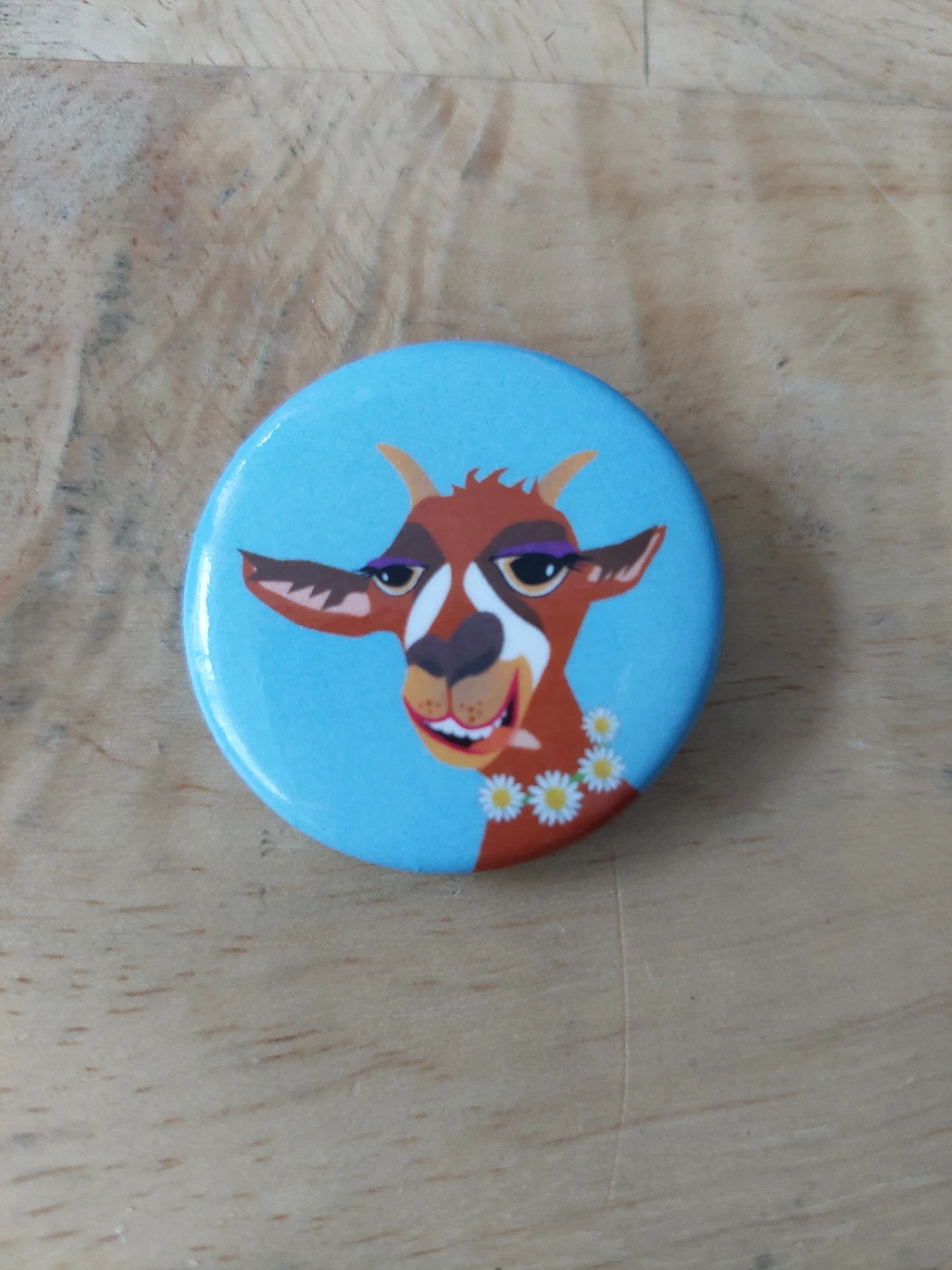 Funny Goat Button Pin