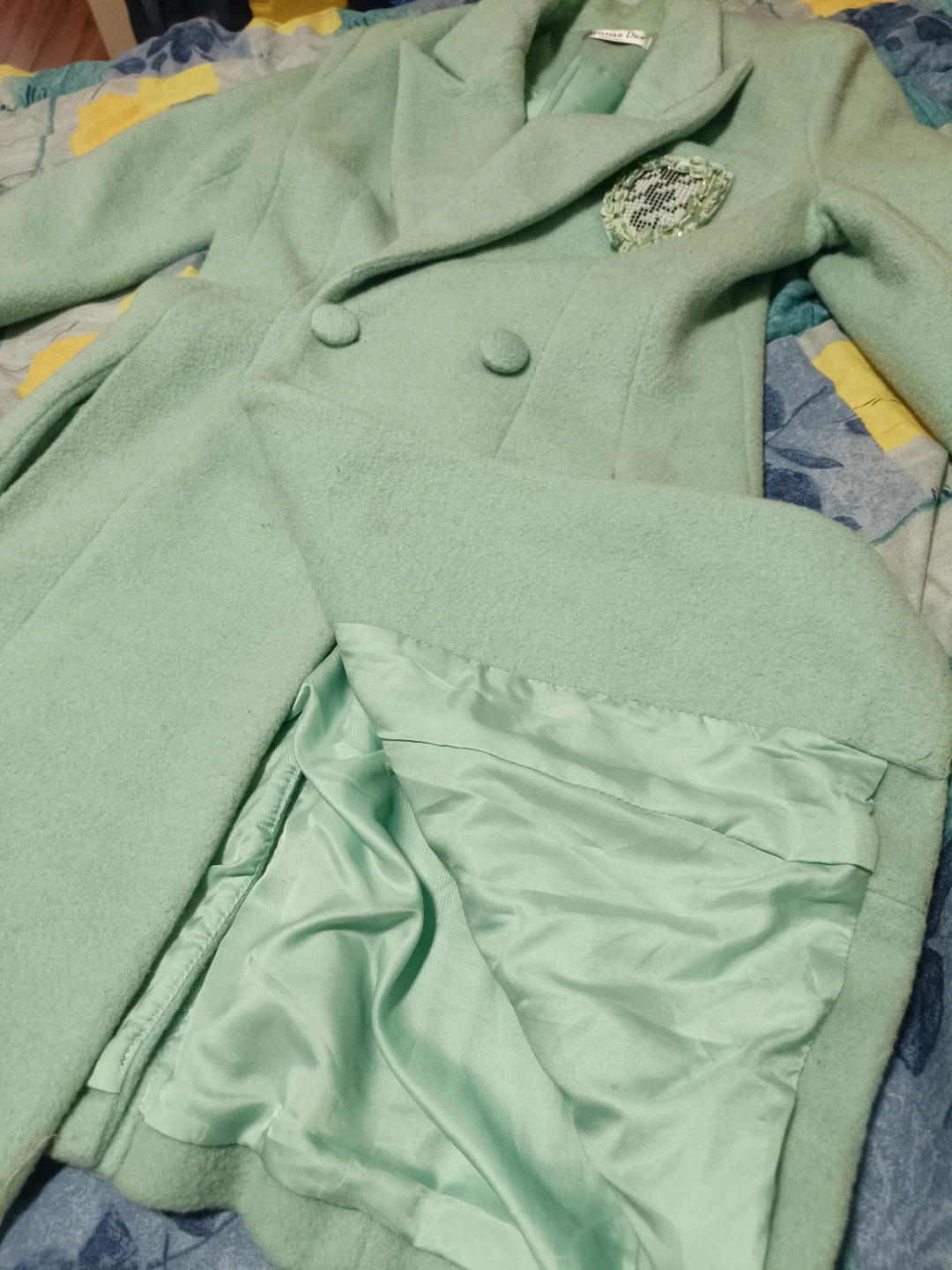 Mint Green Double-Breasted Coat - photo 4
