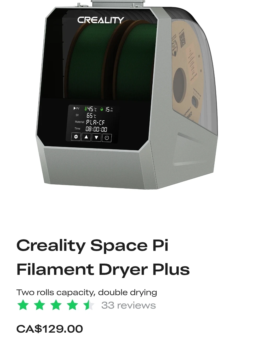 Creality Space Pi Filament Dryer Plus