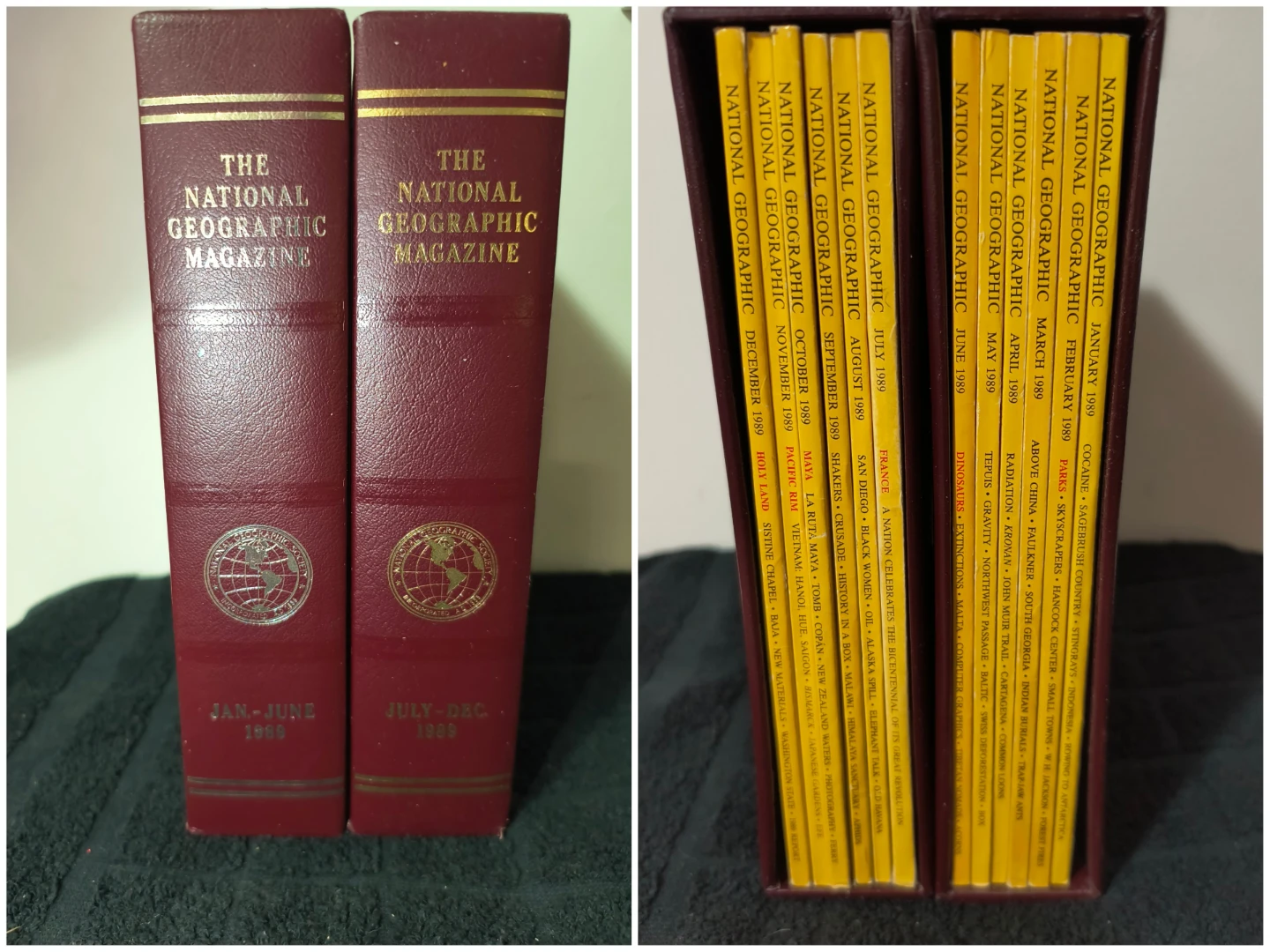 National Geographic Magazine 1989 Full Year Set with Slipcases