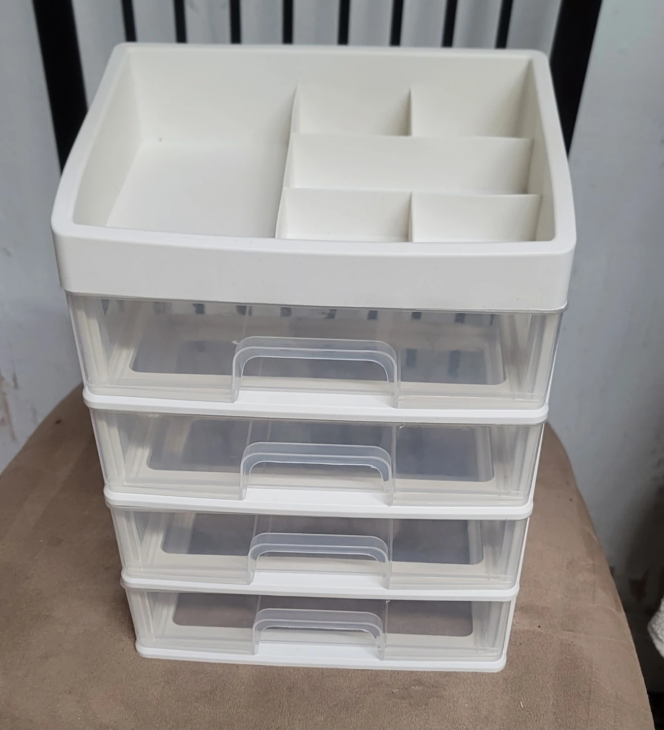 Plastic Makeup Organizer with Drawers