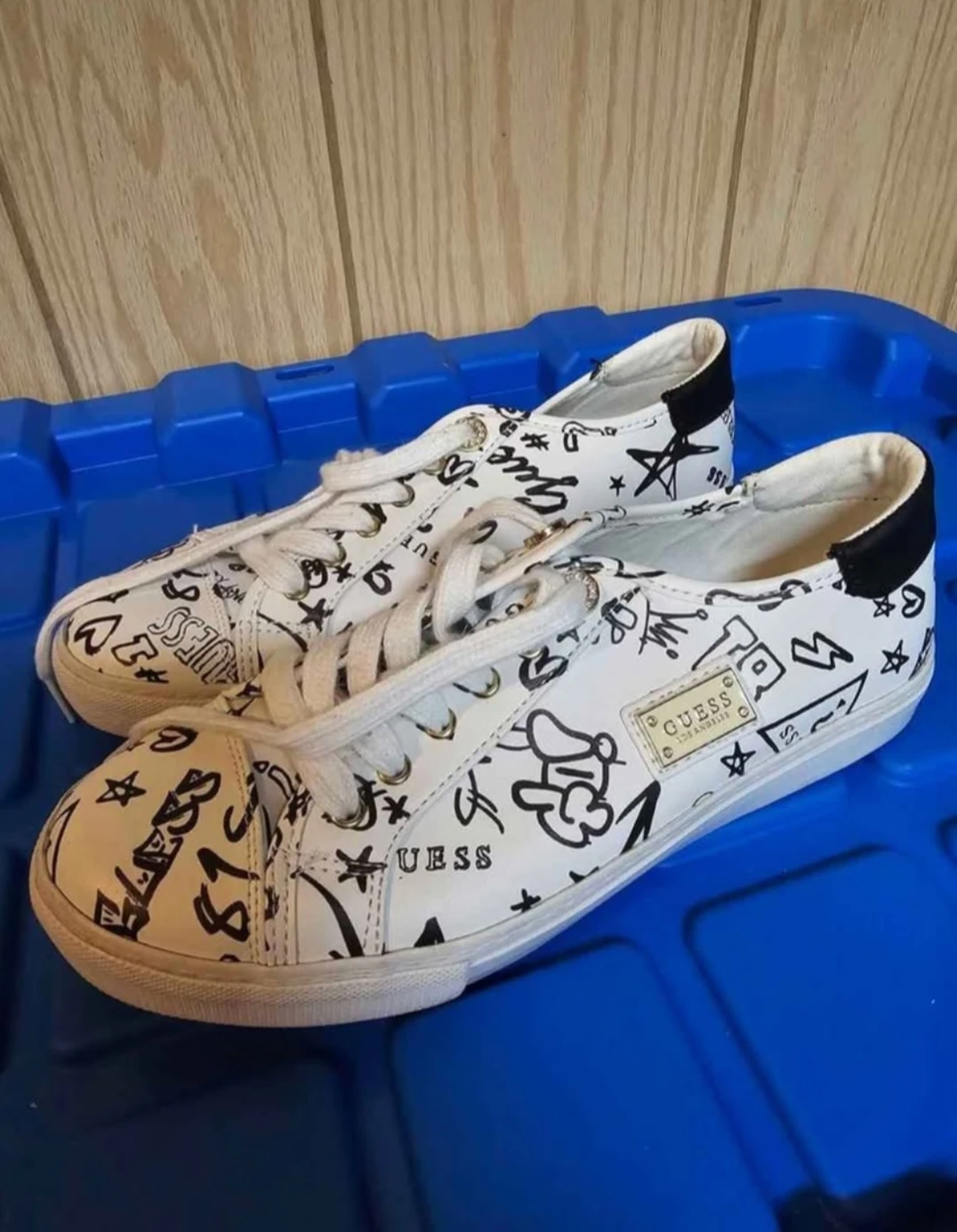 Guess Women's White Graffiti Sneakers