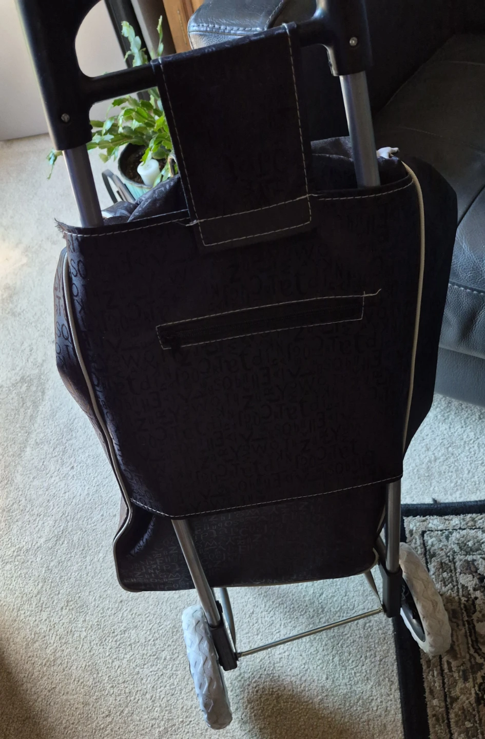 Black Rolling Shopping Cart - photo 2