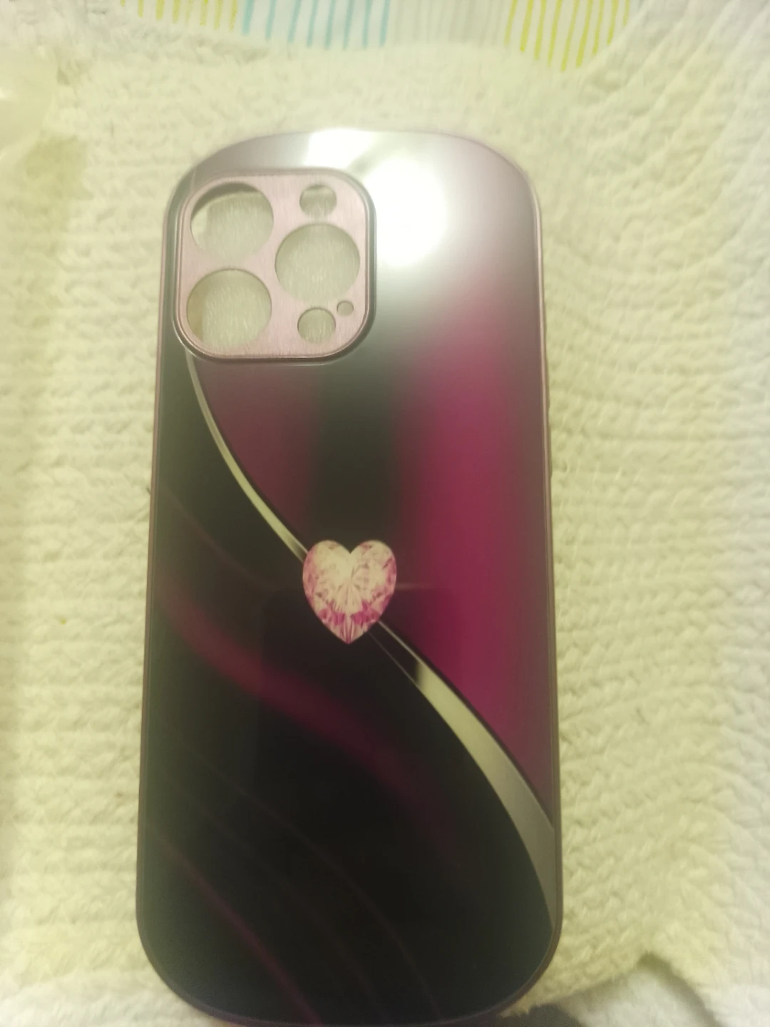 Purple Pink Heart Design Phone Case
