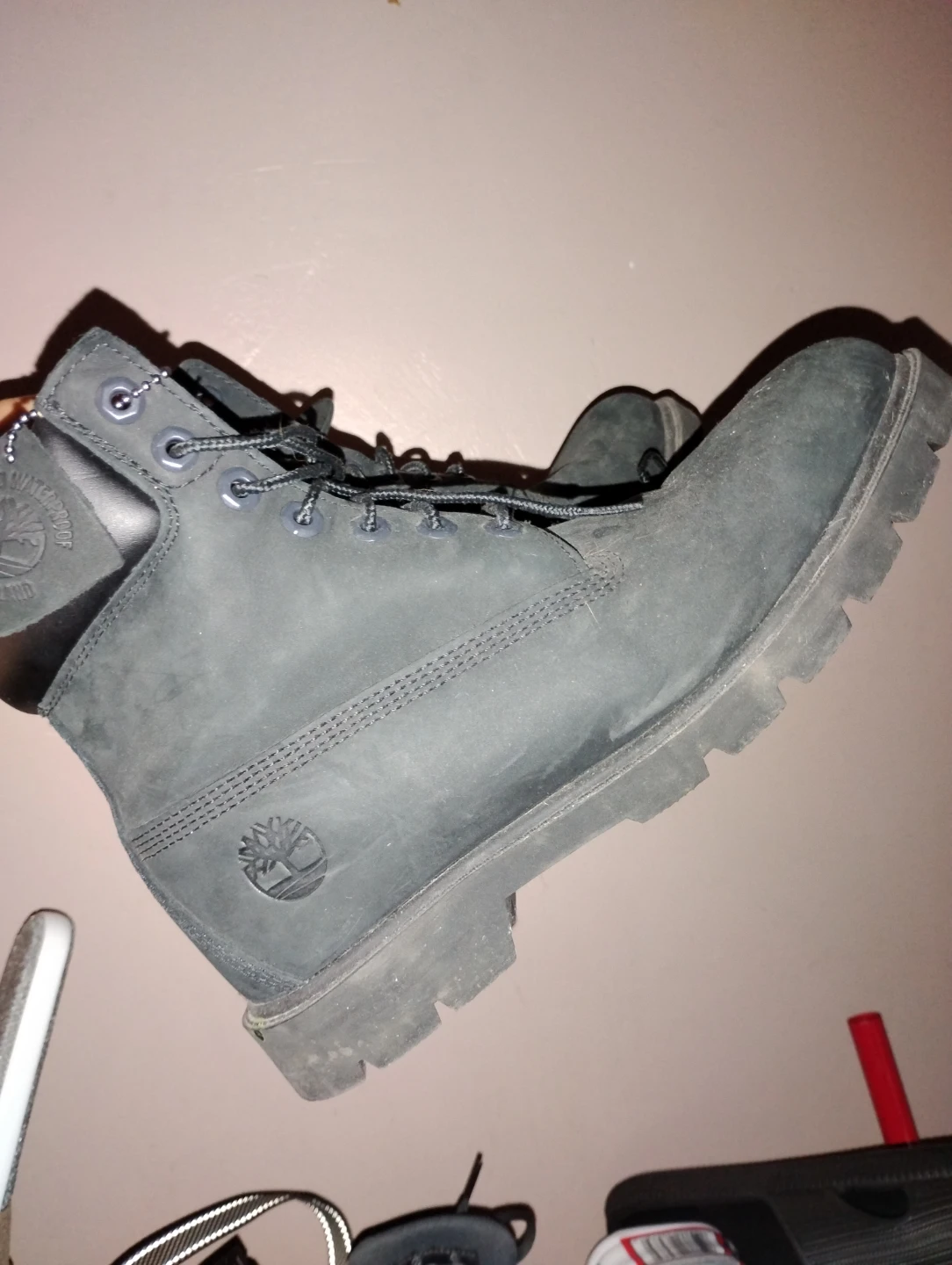 Timberland Black Boots size 8