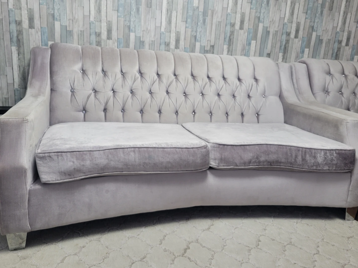 Velvet Tufted Sofa and love seat - photo 3