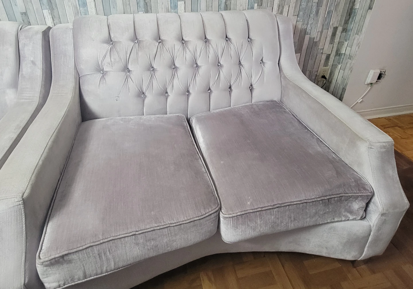 Velvet Tufted Sofa and love seat - photo 4