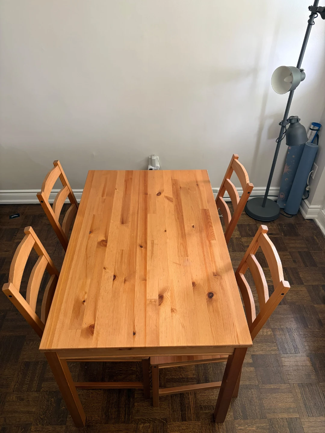 IKEA HÄGERNÄS Table and 4 Chairs - Antique Stain Pine - photo 2