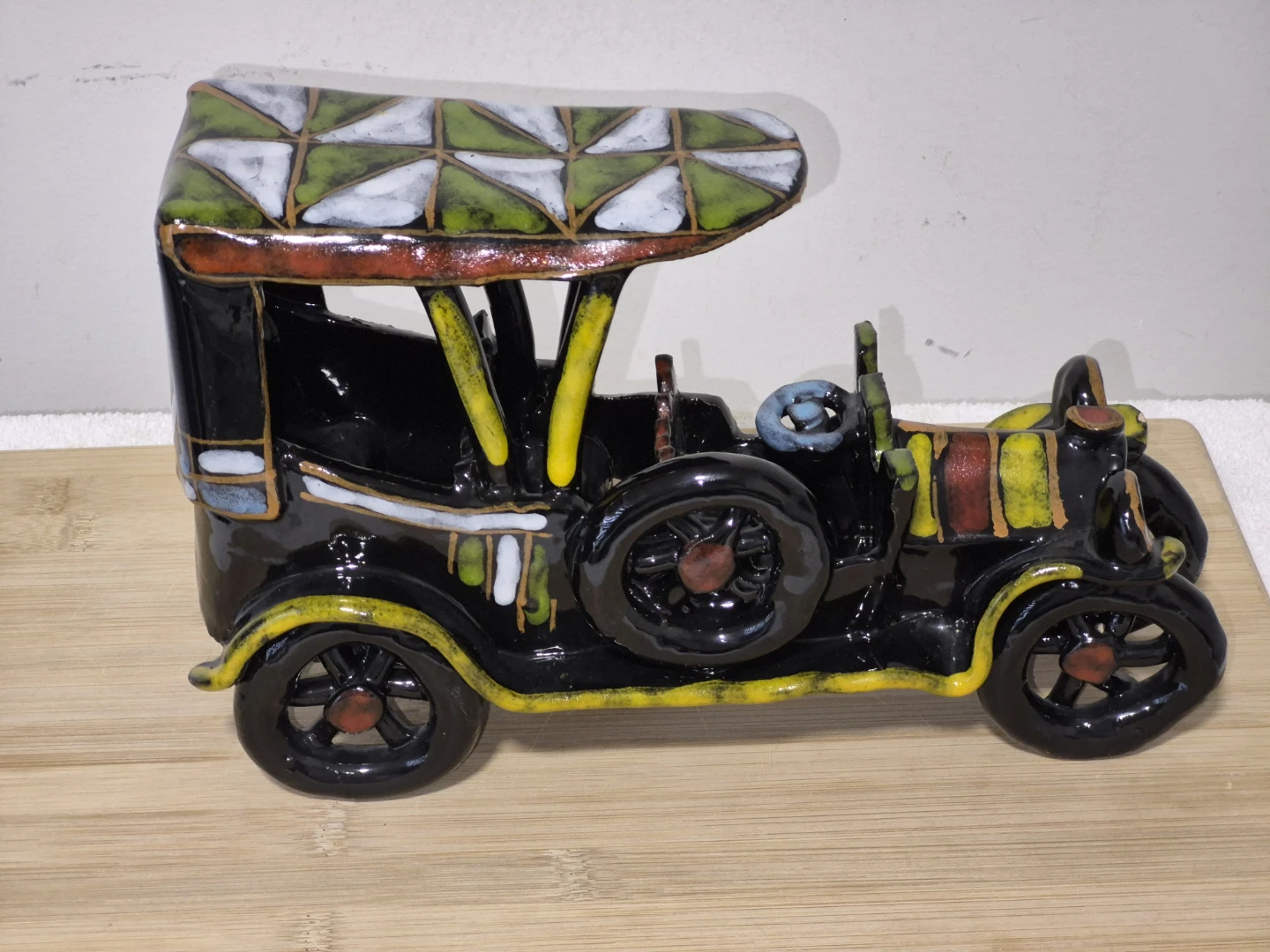 Verzolini's  "Old Timer" handmade ceramic car