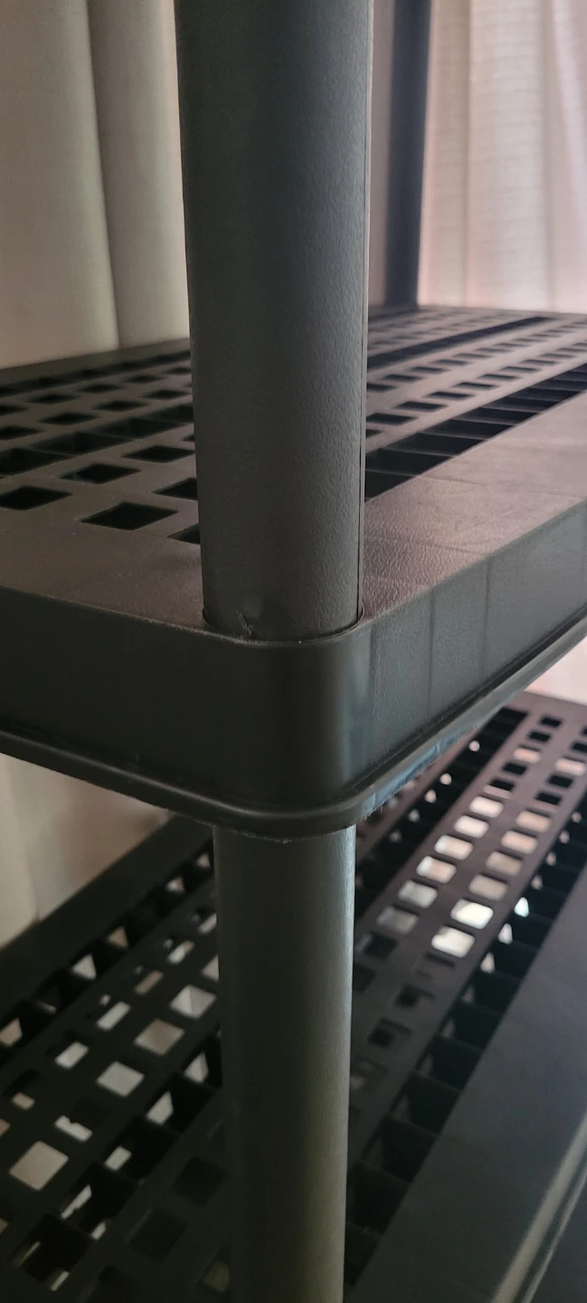 Black 4-Tier Plastic Shelving Unit ⚽ - photo 5