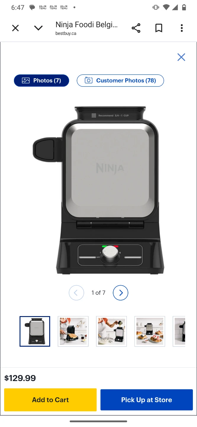 Ninja Foodi Belgian Waffle Maker - photo 2