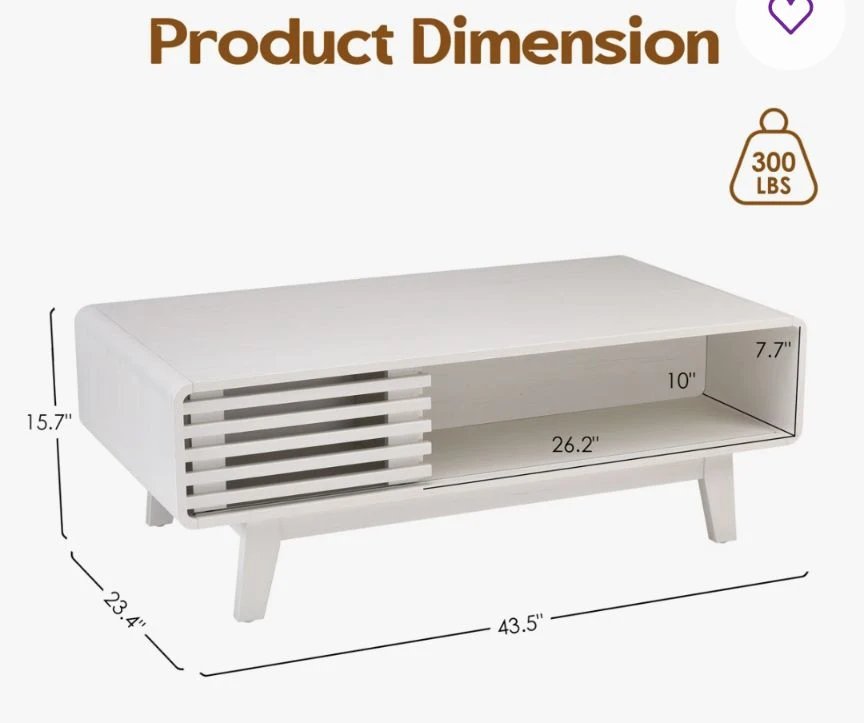 White Coffee Table - photo 2