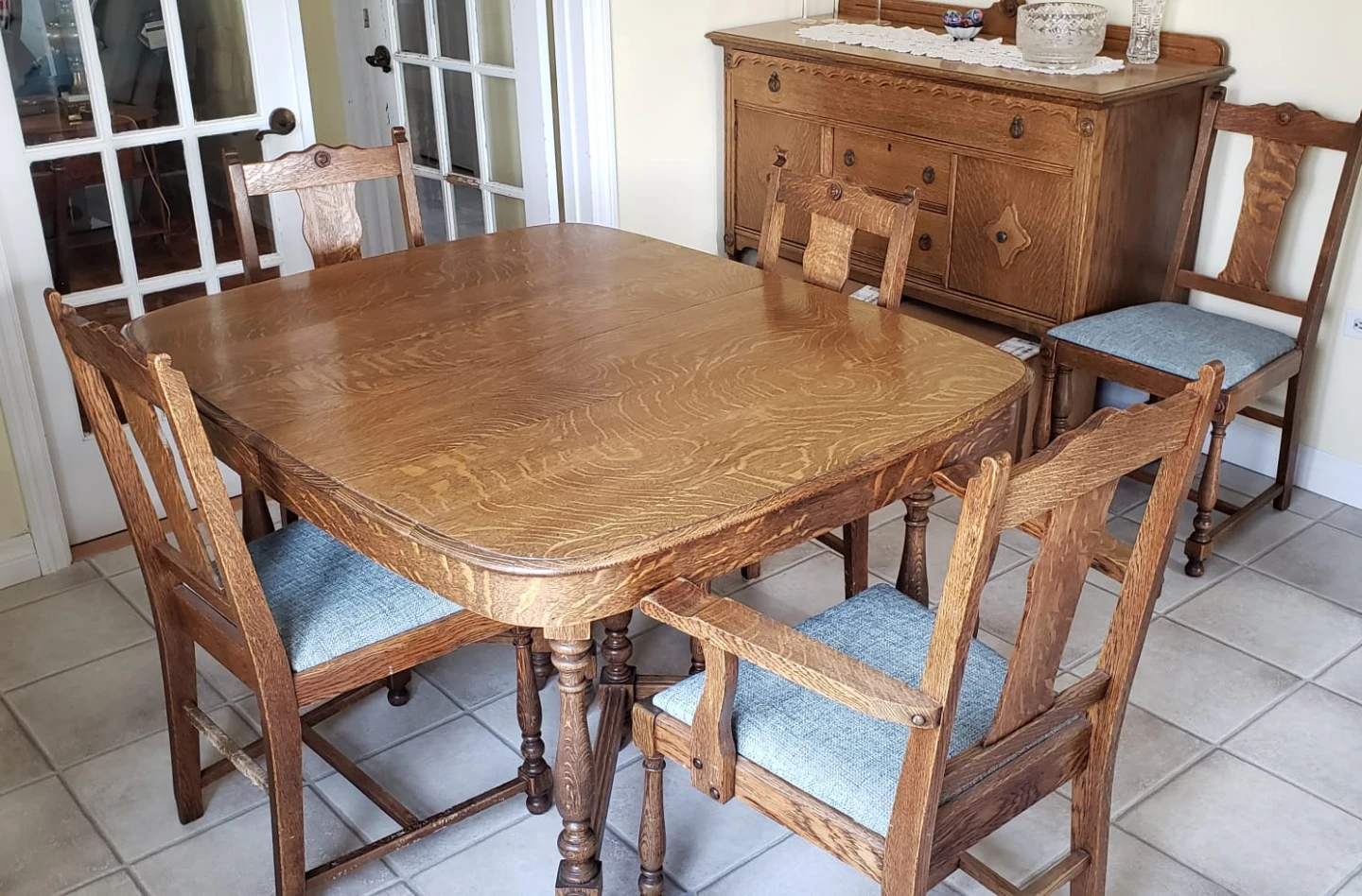 Antique Oak Dining Table Set - photo 2