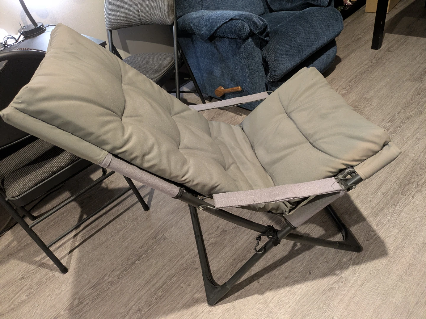 Grey Padded Folding Chair - photo 4