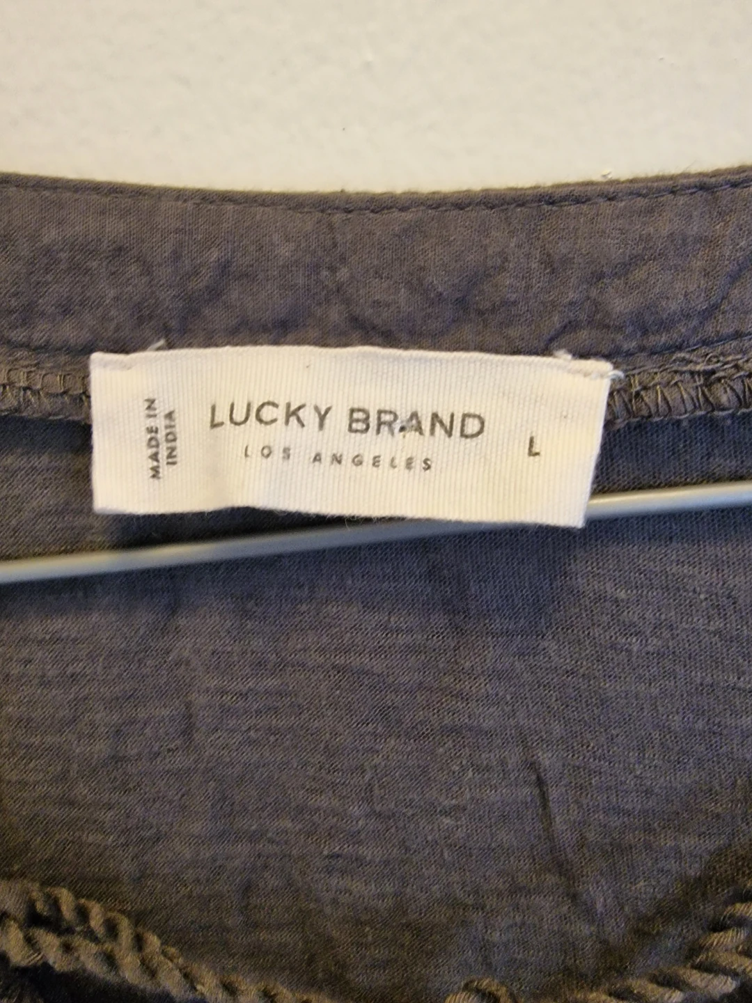 Lucky Brand Grey Embroidered Tunic Top - photo 2
