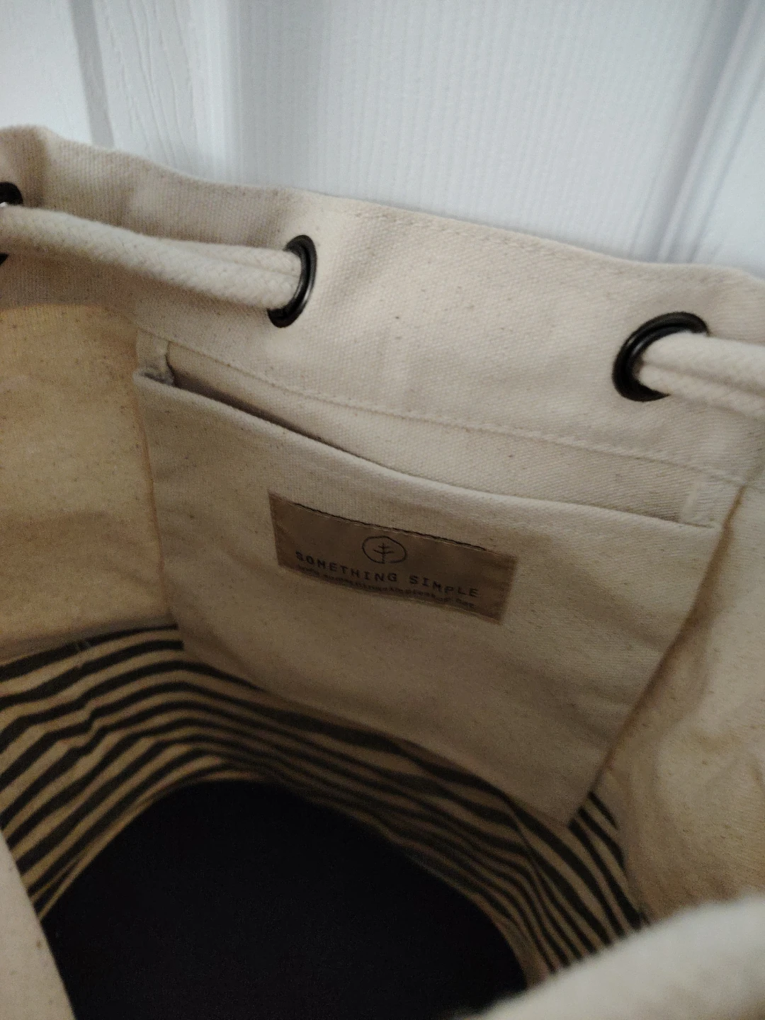 ⚽️Something Simple Striped Canvas Bucket Bag - photo 2