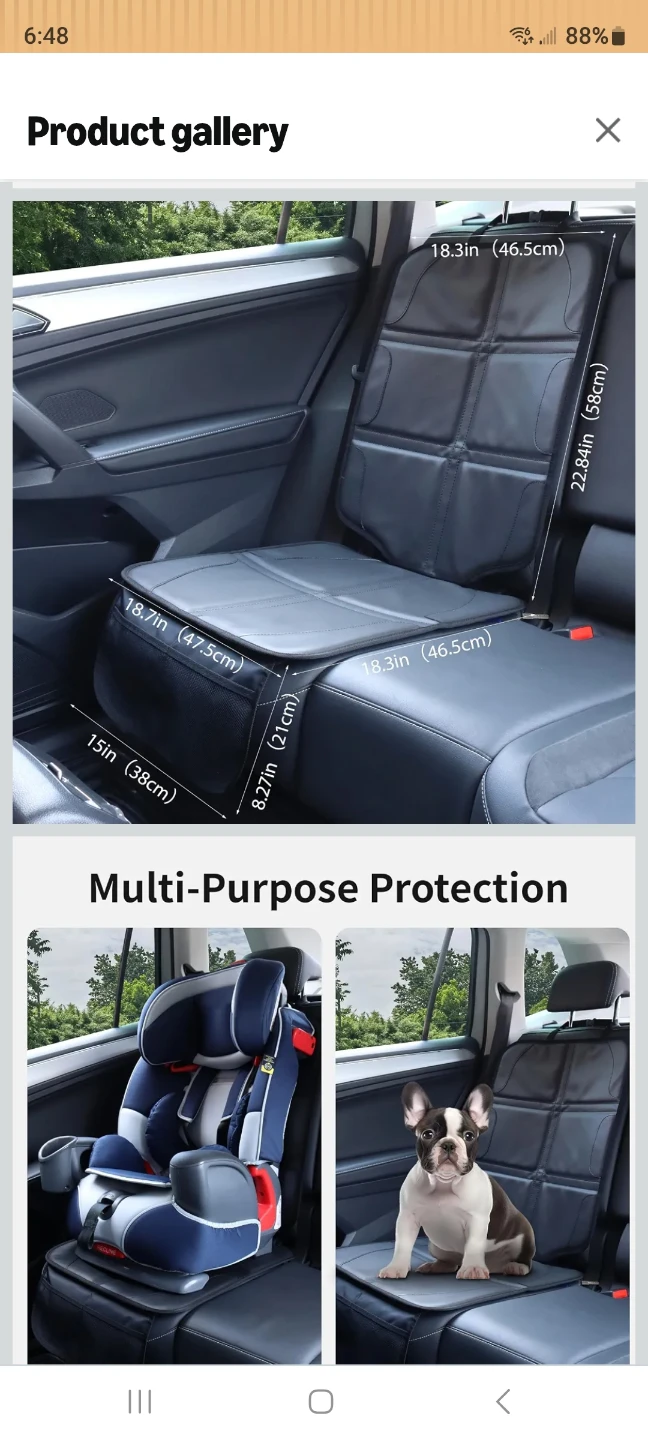 Car seat protector and Kick mat - photo 2