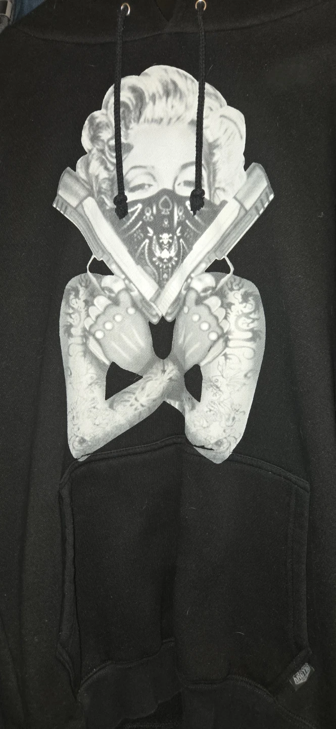 Black Marilyn Monroe Graphic Hoodie