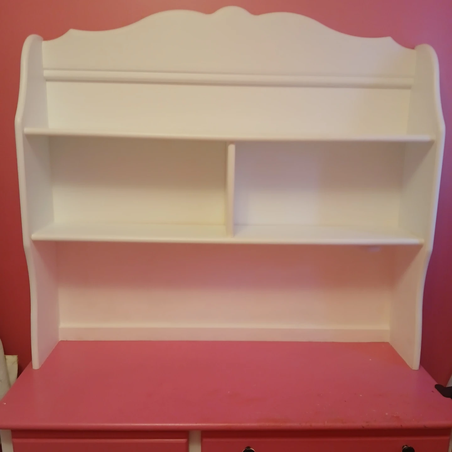 White Wooden Shelf Unit ( Hutch ) - photo 2