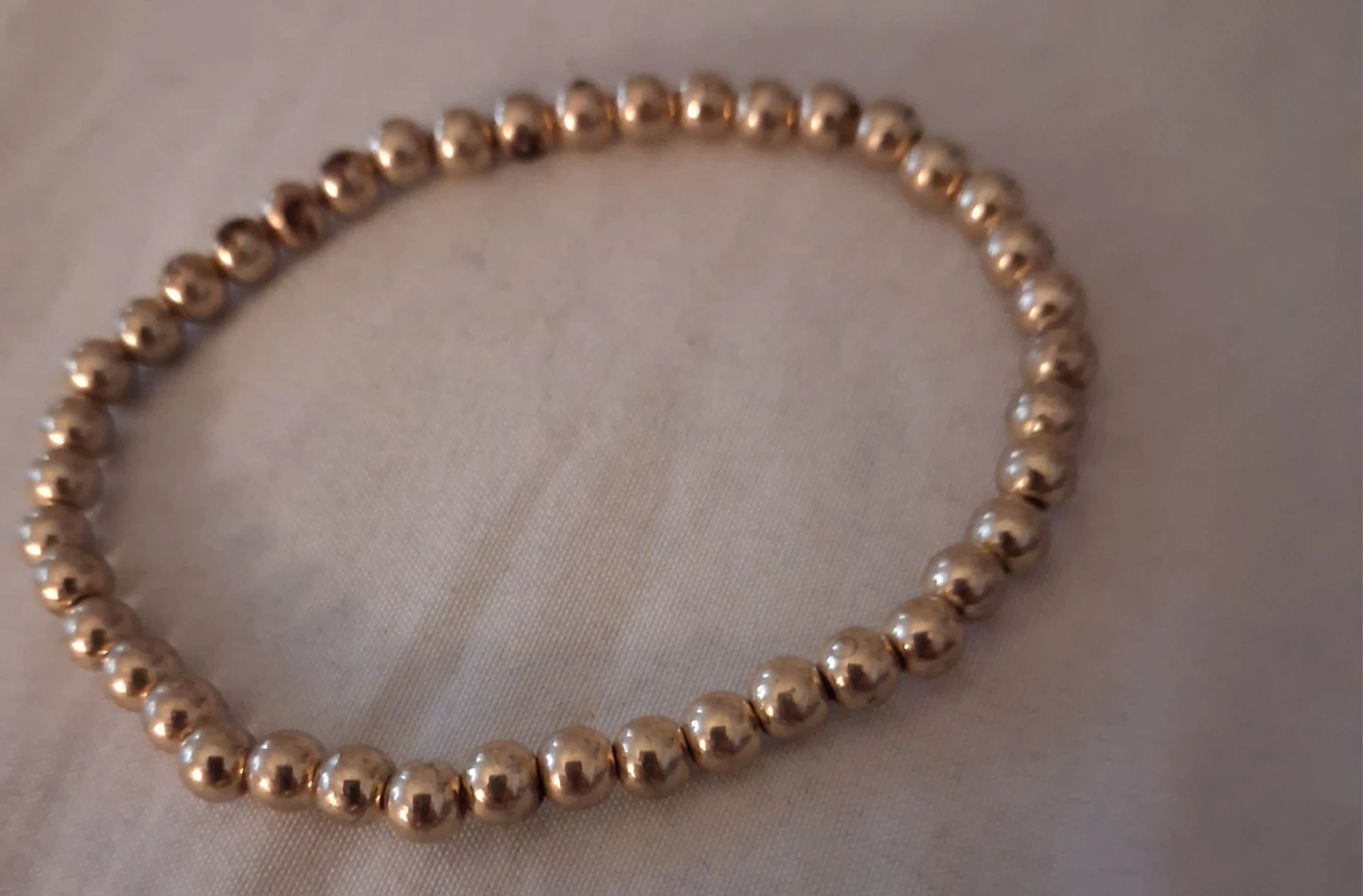 Gold Tone Crystal Flower Brooch & Beaded Bracelet Set - photo 2