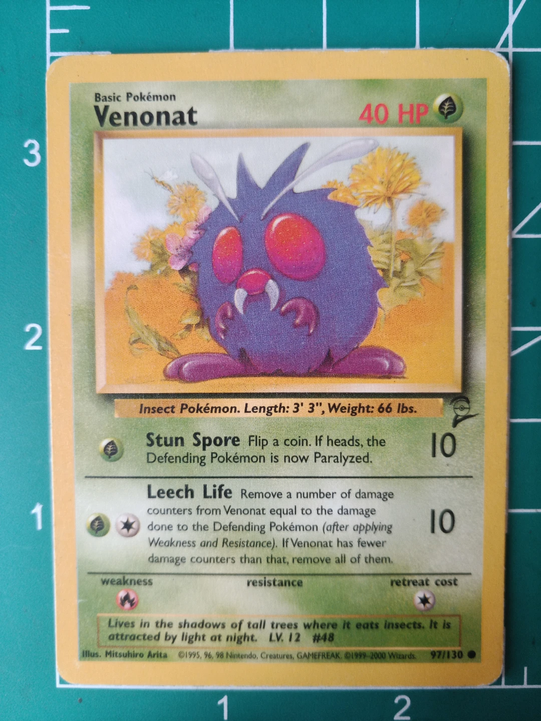 Pokemon Venonat Trading Card