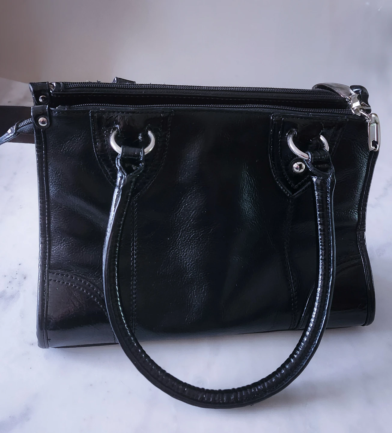 BROWNS Black leather handbag ⚽ - photo 2