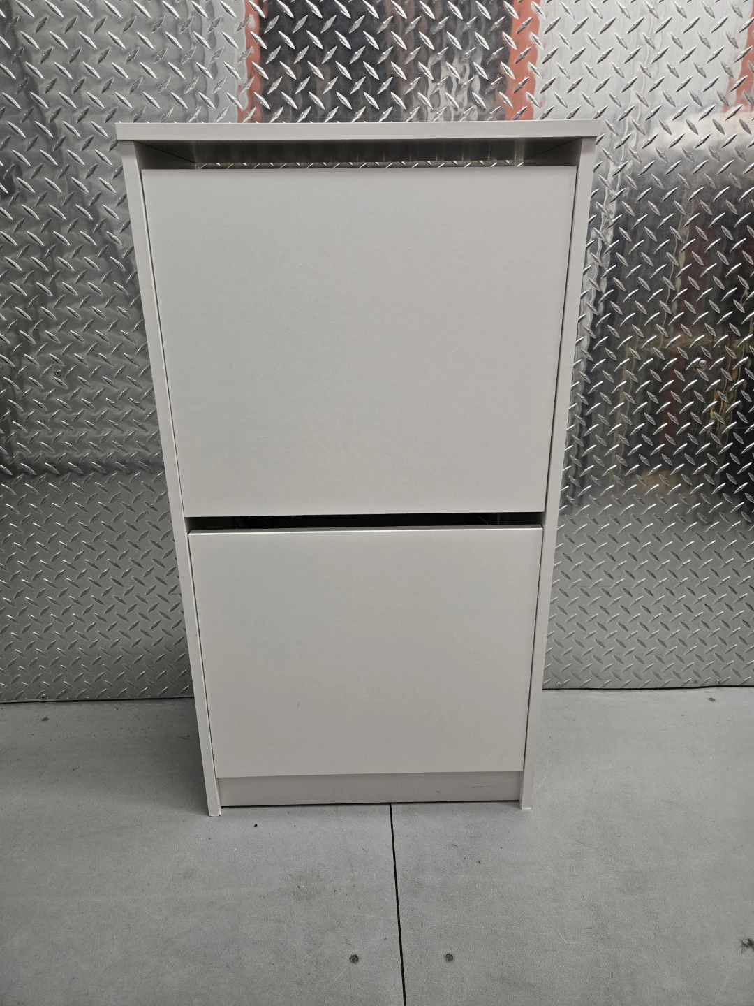 IKEA BISSA 2-Compartment Slim Shoe Cabinet - White - photo 3