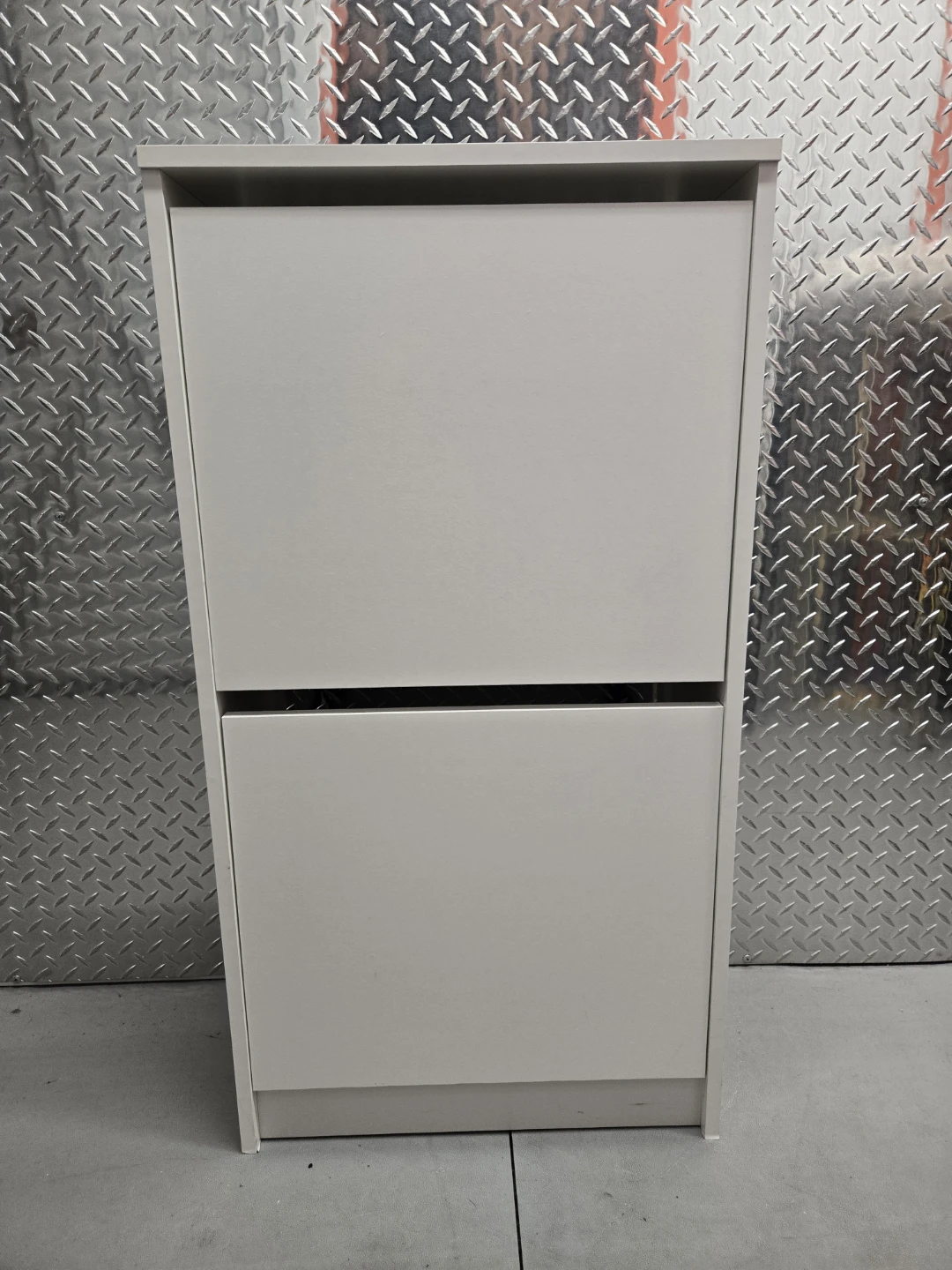 IKEA BISSA 2-Compartment Slim Shoe Cabinet - White - photo 4