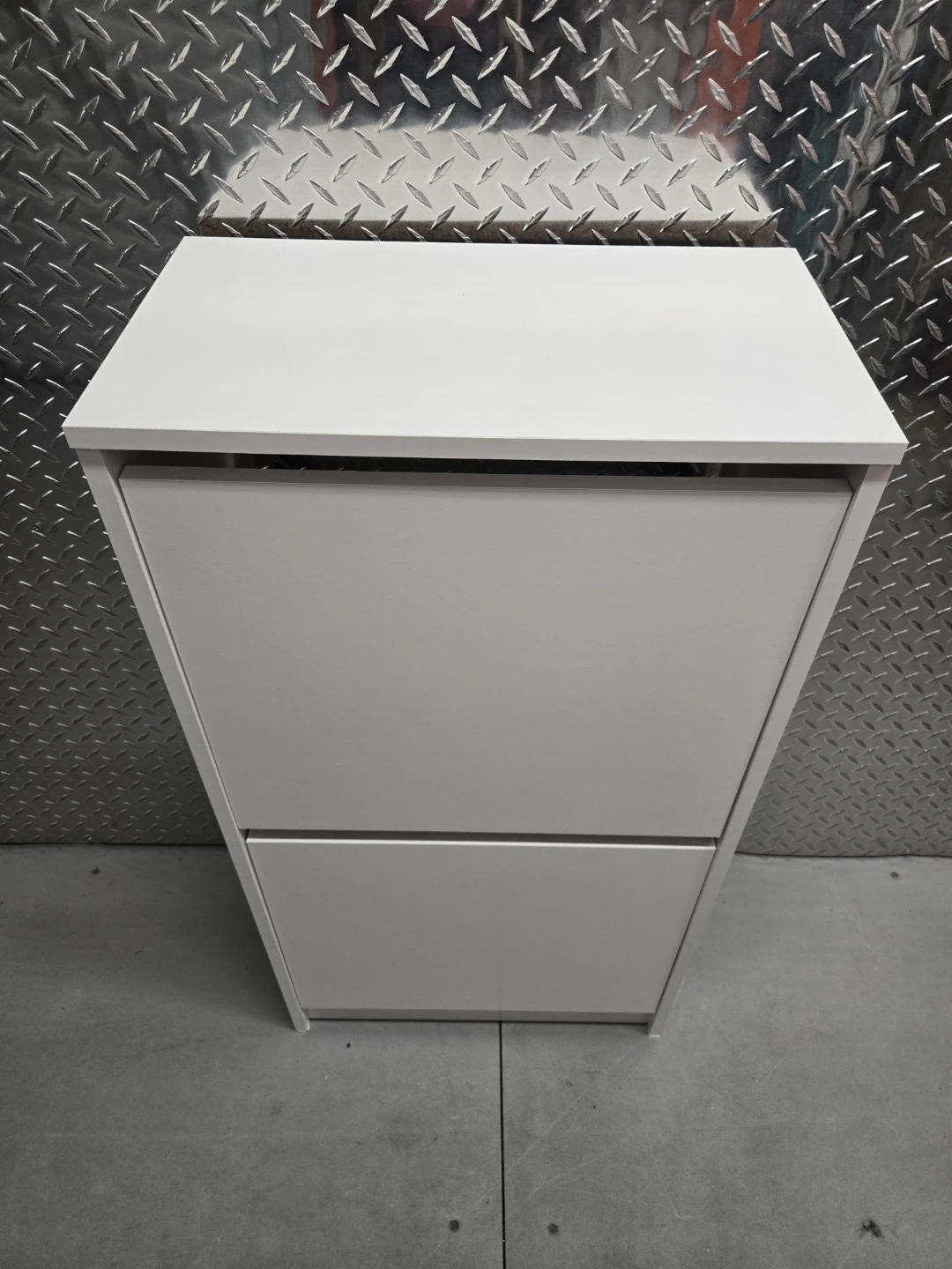 IKEA BISSA 2-Compartment Slim Shoe Cabinet - White - photo 5
