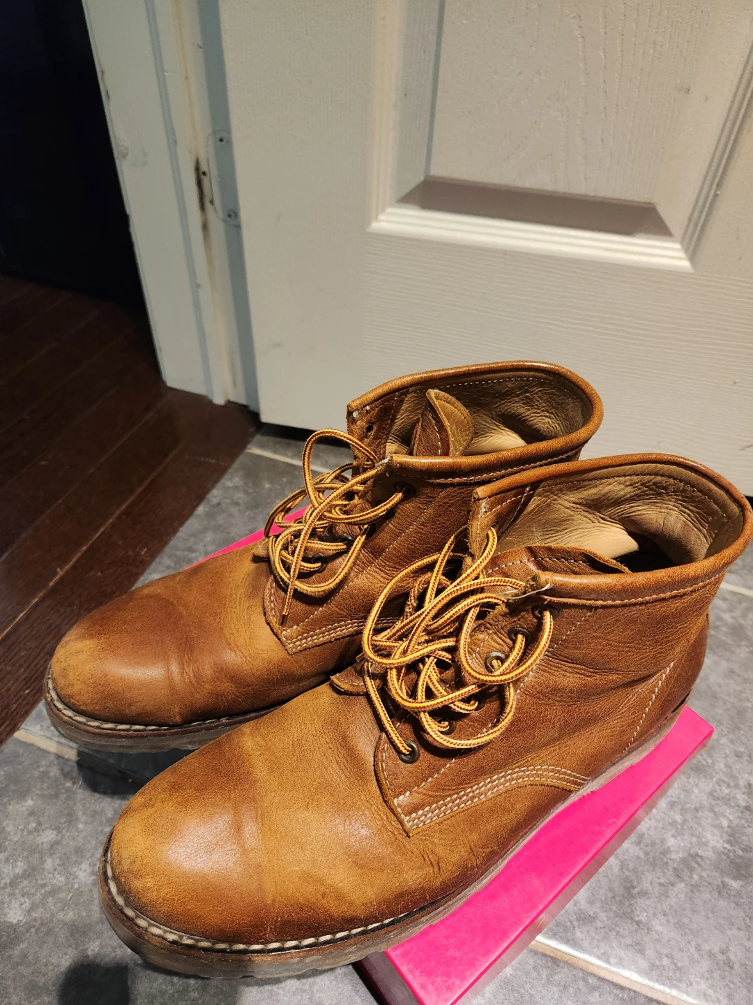 Brown Leather Lace-Up Boots - photo 2
