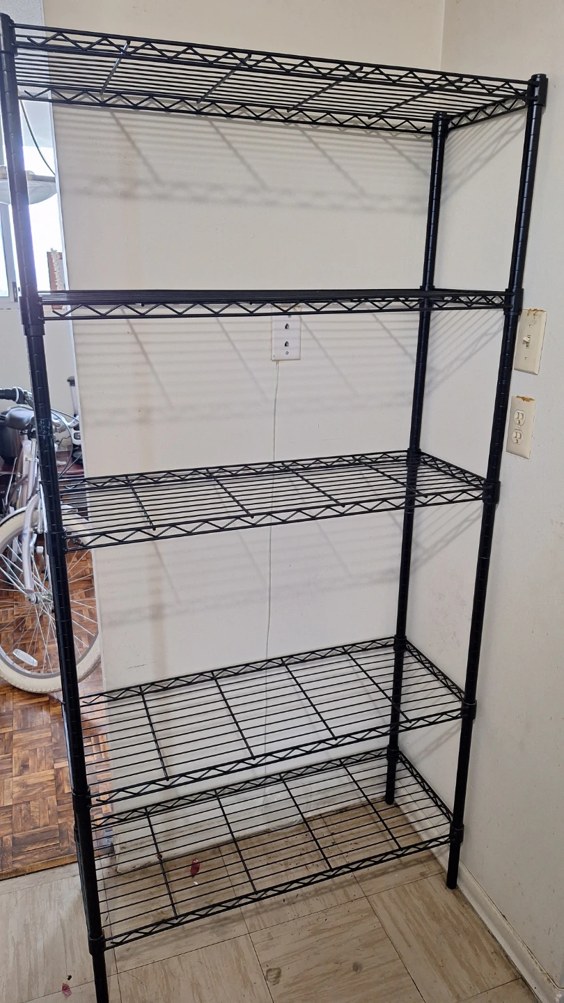 Black Wire Shelving Unit - 5 Tiers