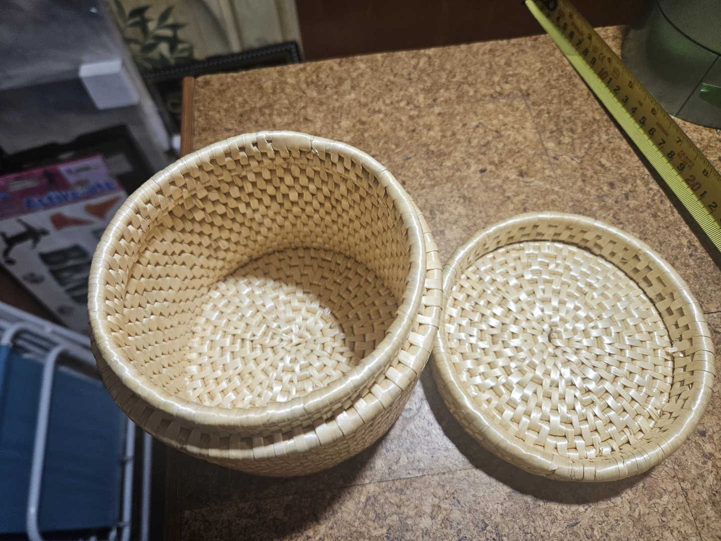 Woven Rattan Storage Basket with Lid - photo 5