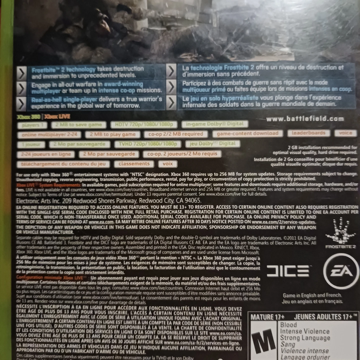 Xbox 360 Battlefield 3 Game - photo 2