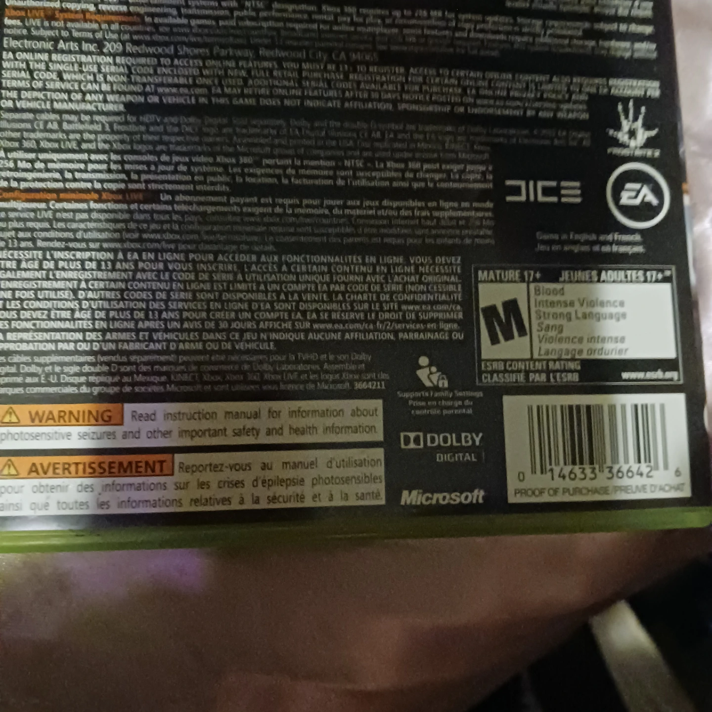 Xbox 360 Battlefield 3 Game - photo 3