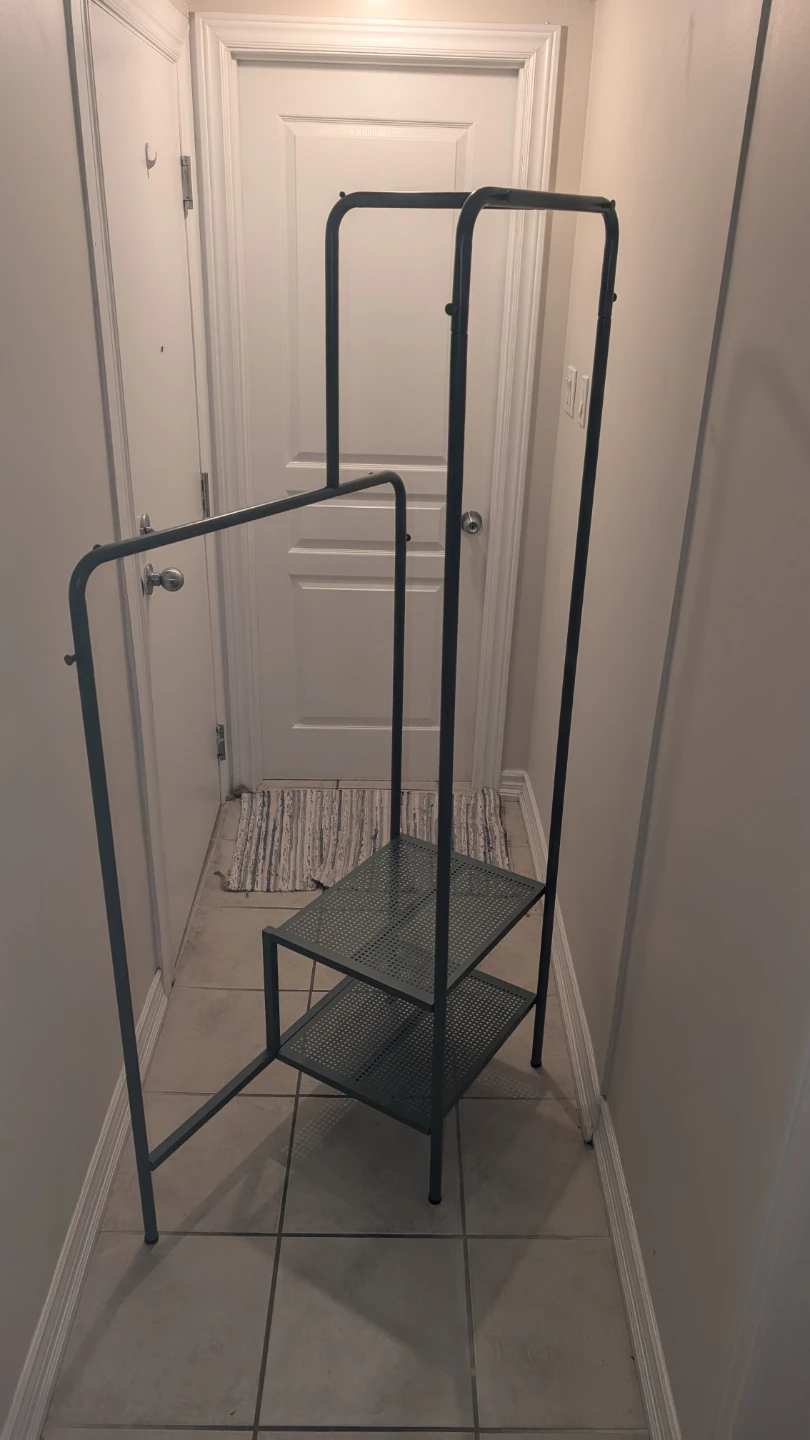 Grey Metal Step Stool Shelf Unit - photo 2