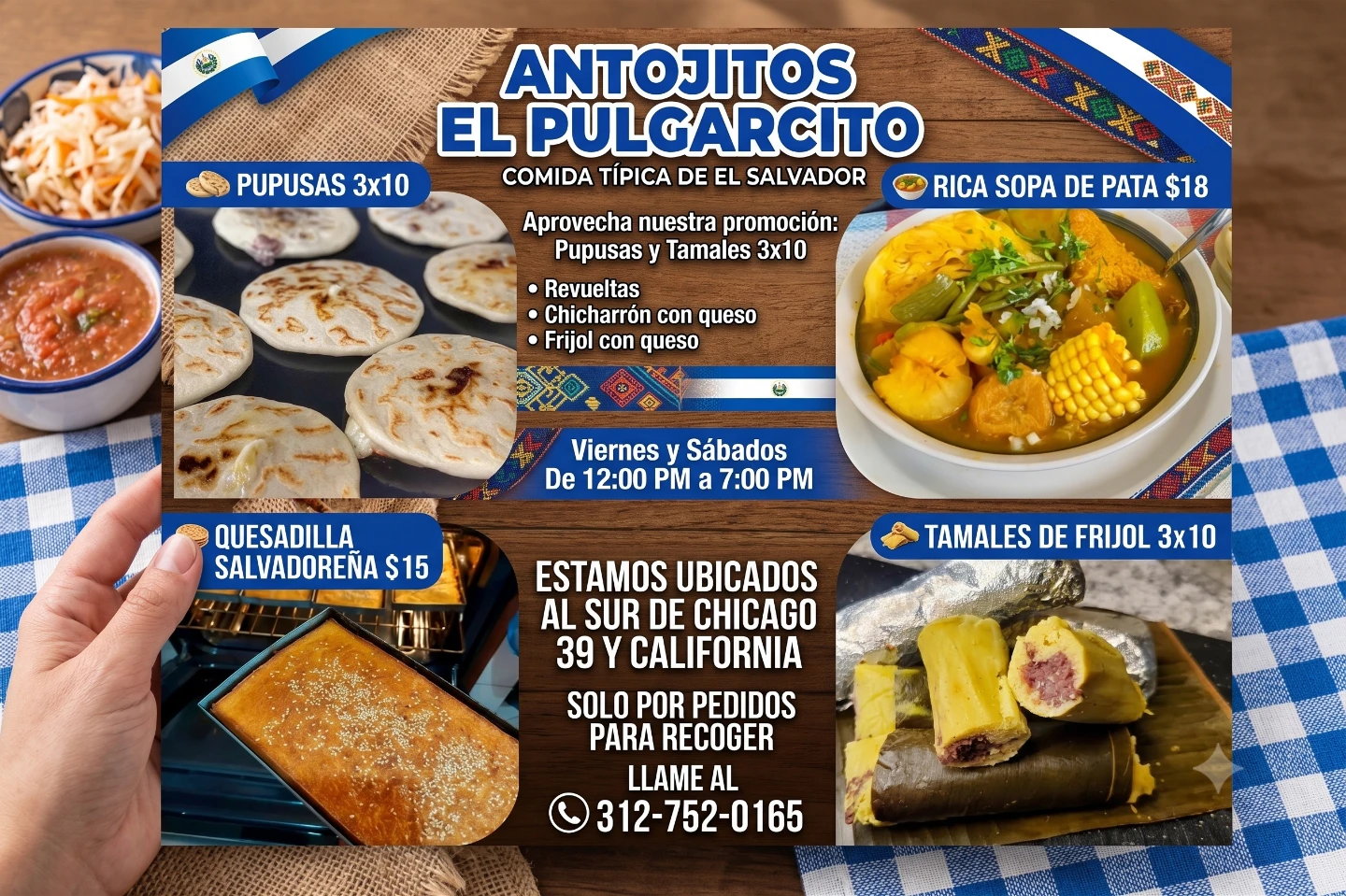 El Pulgarcito Pupusas, Tamales, and More
