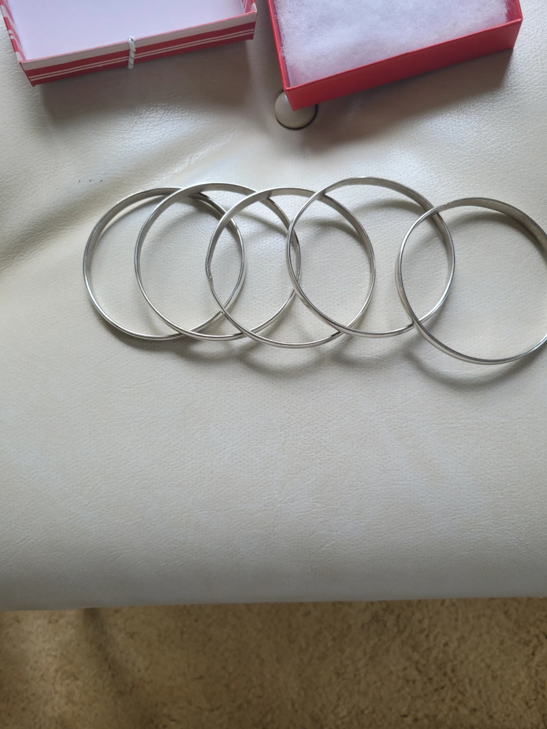 Set of 5 Sterling Silver Bangles - Mexico - photo 2