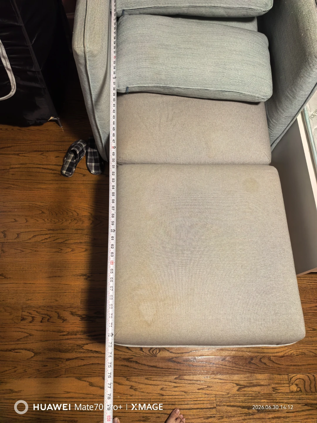 Grey Accent Chair with Storage Ottoman - photo 3