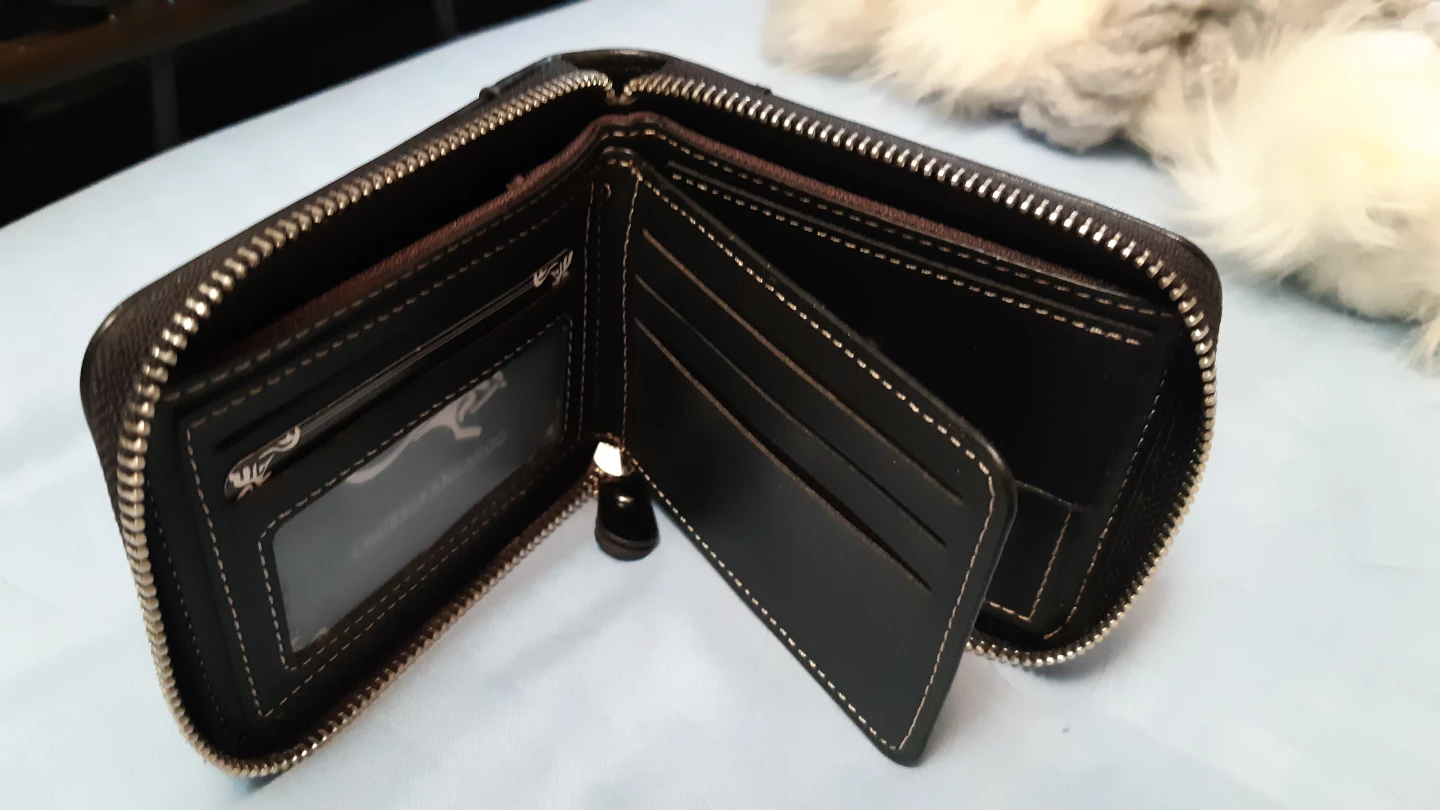 Black leather wallet