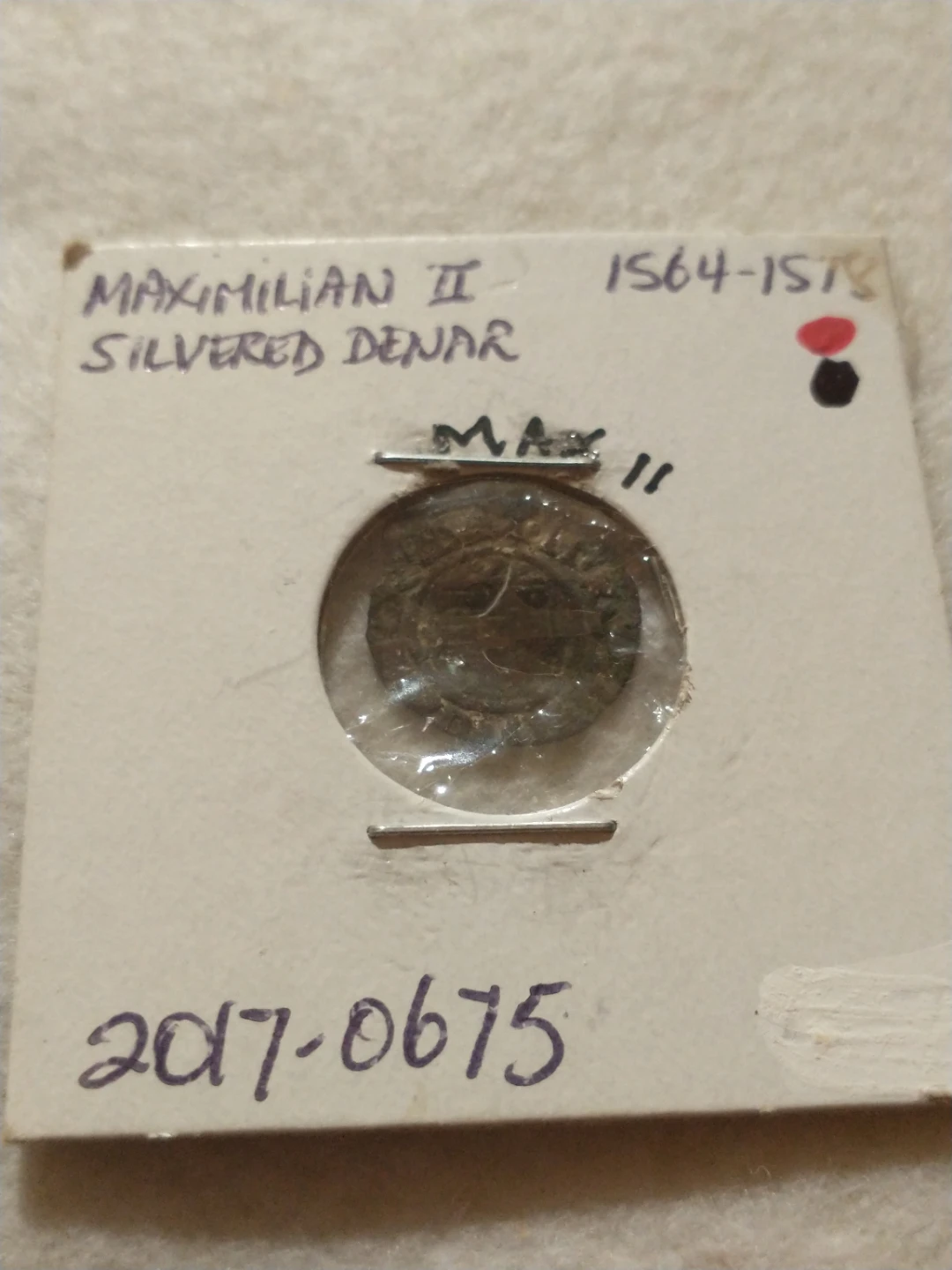 Nice 1564-1578 Kingdom of Hungary Maximillian II silvered denar - photo 4