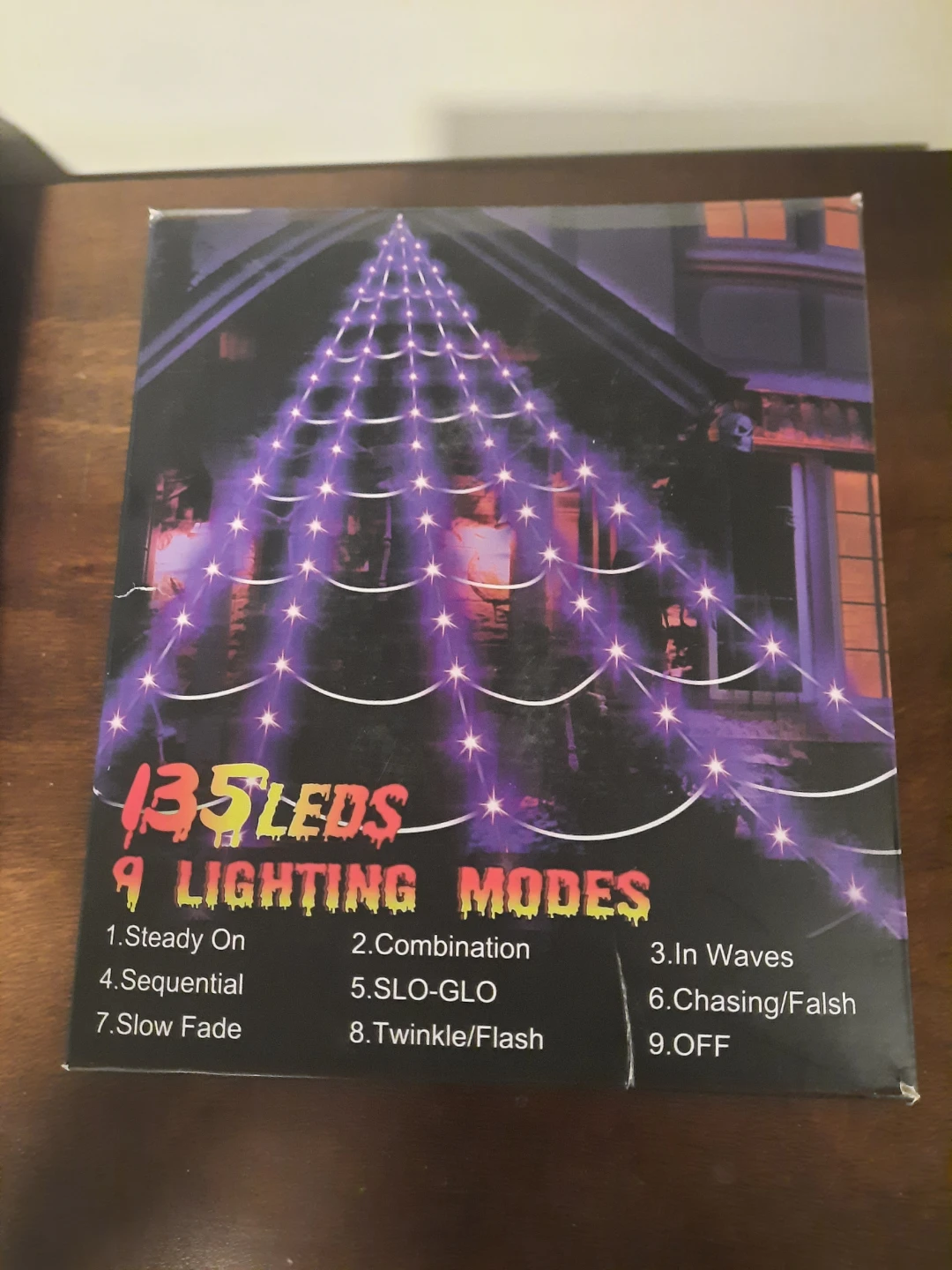 Purple 135 LED Net String Lights