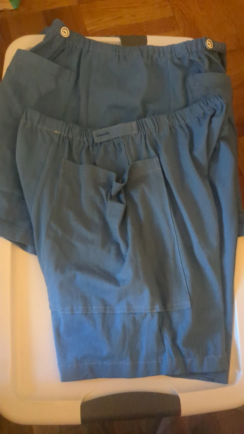 Blue Elastic Waist Shorts - photo 2