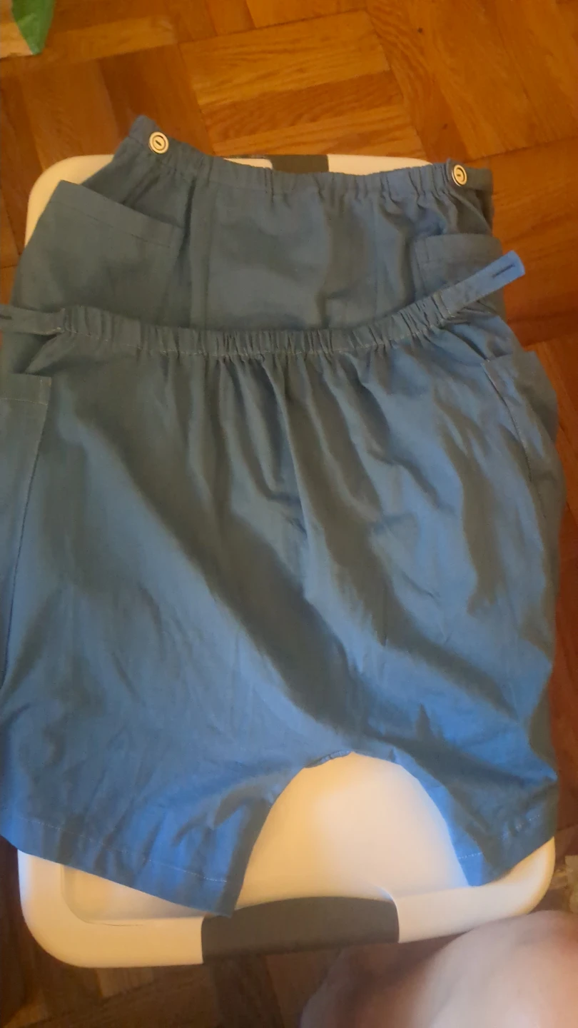 Blue Elastic Waist Shorts - photo 3