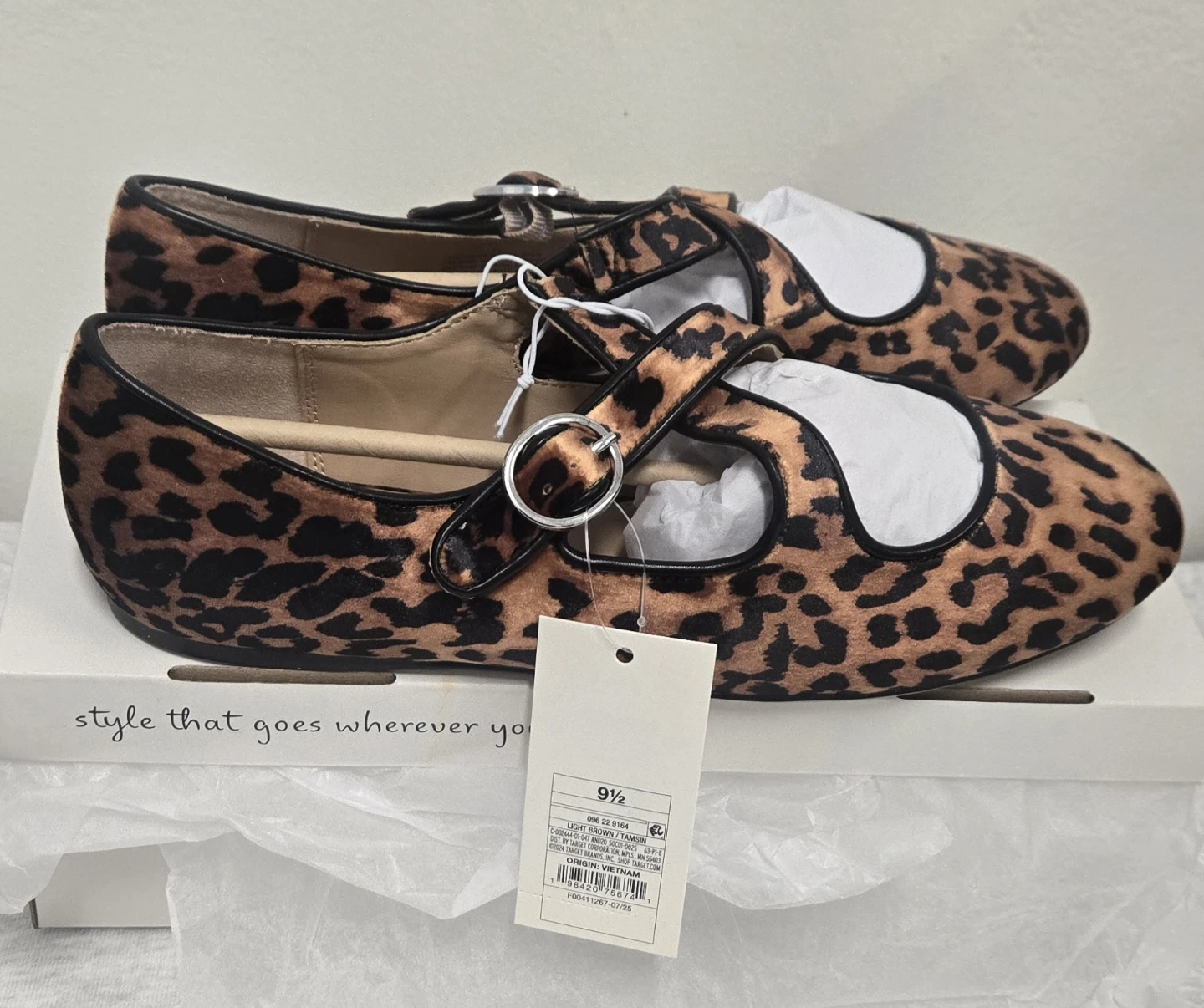 A New Day Tamsin Flats Leopard Print Mary Jane Shoes - photo 3