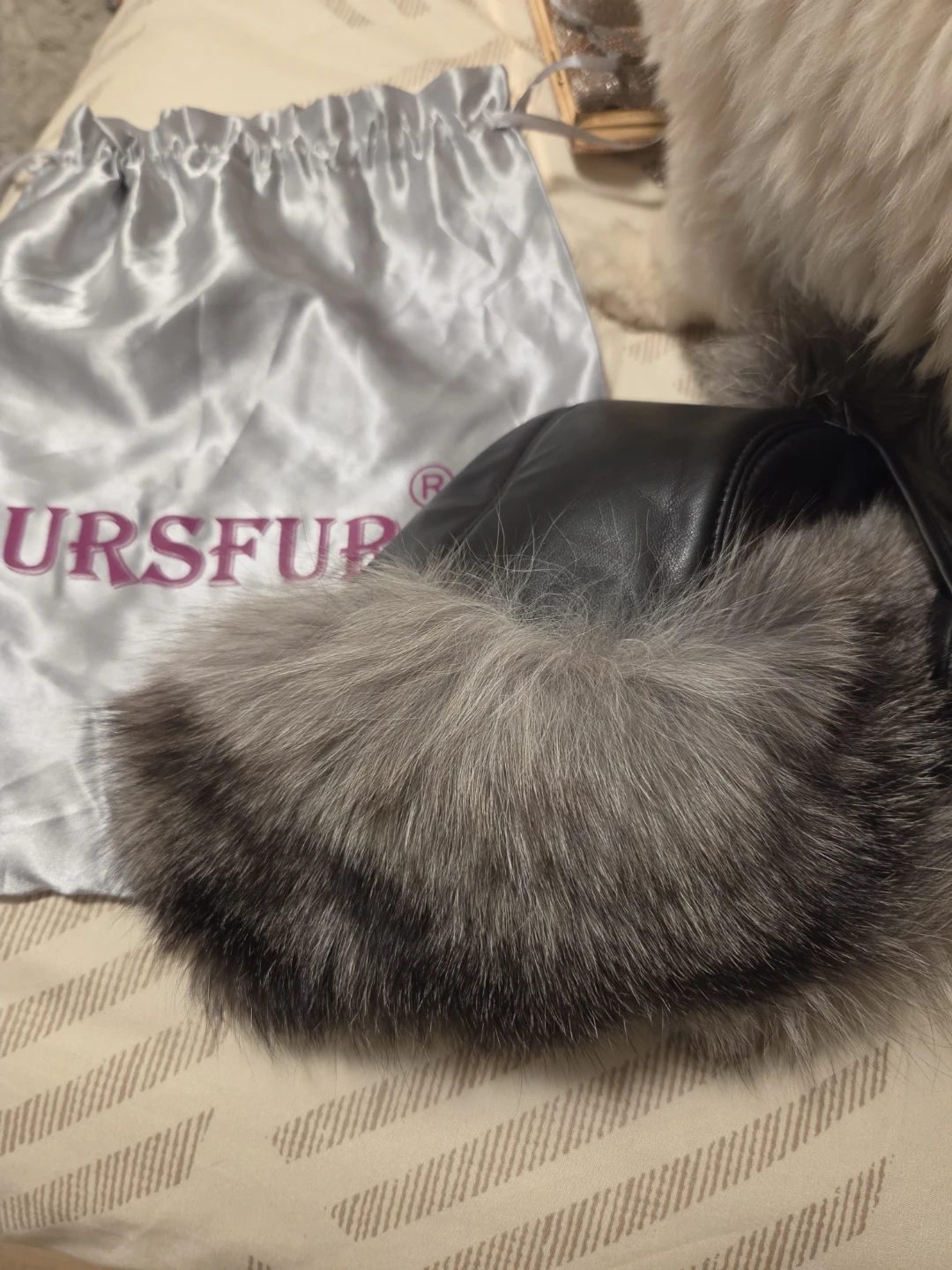 All Rudsak Black Down Parka with Fur Trim+real fur hat - photo 3