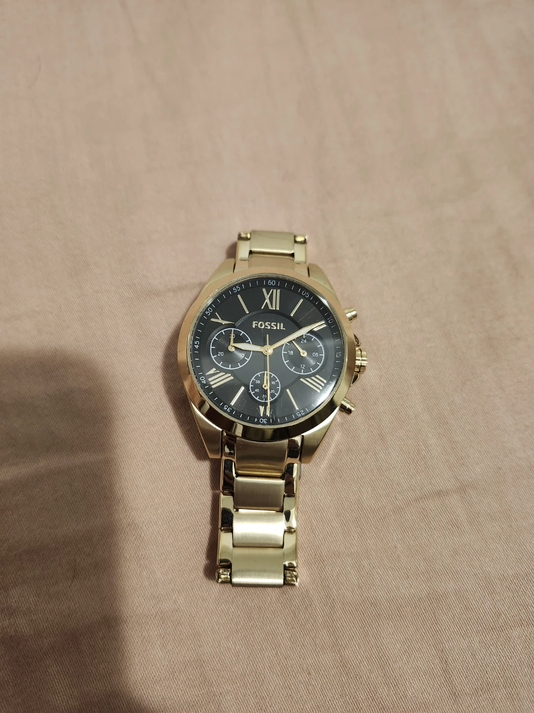 Womens Fossil Chronograph Gold Watch