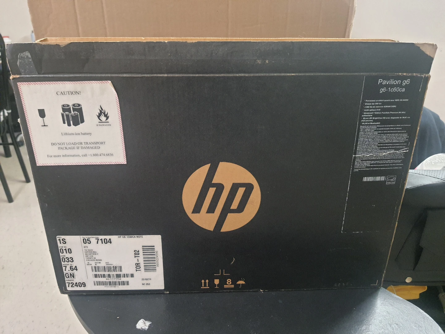 HP Pavilion g6 Laptop Box