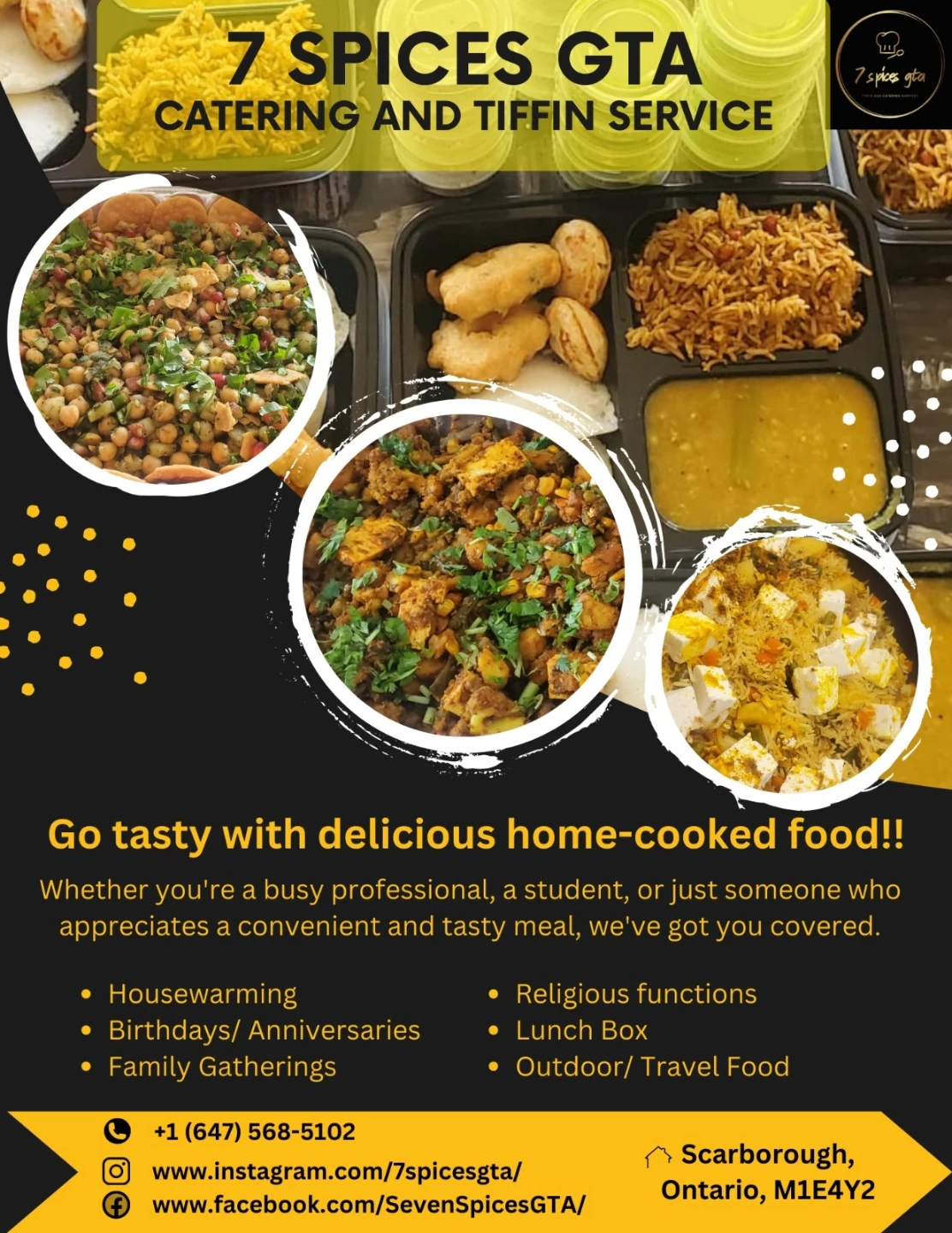 7 Spices GTA Catering and Tiffin Service