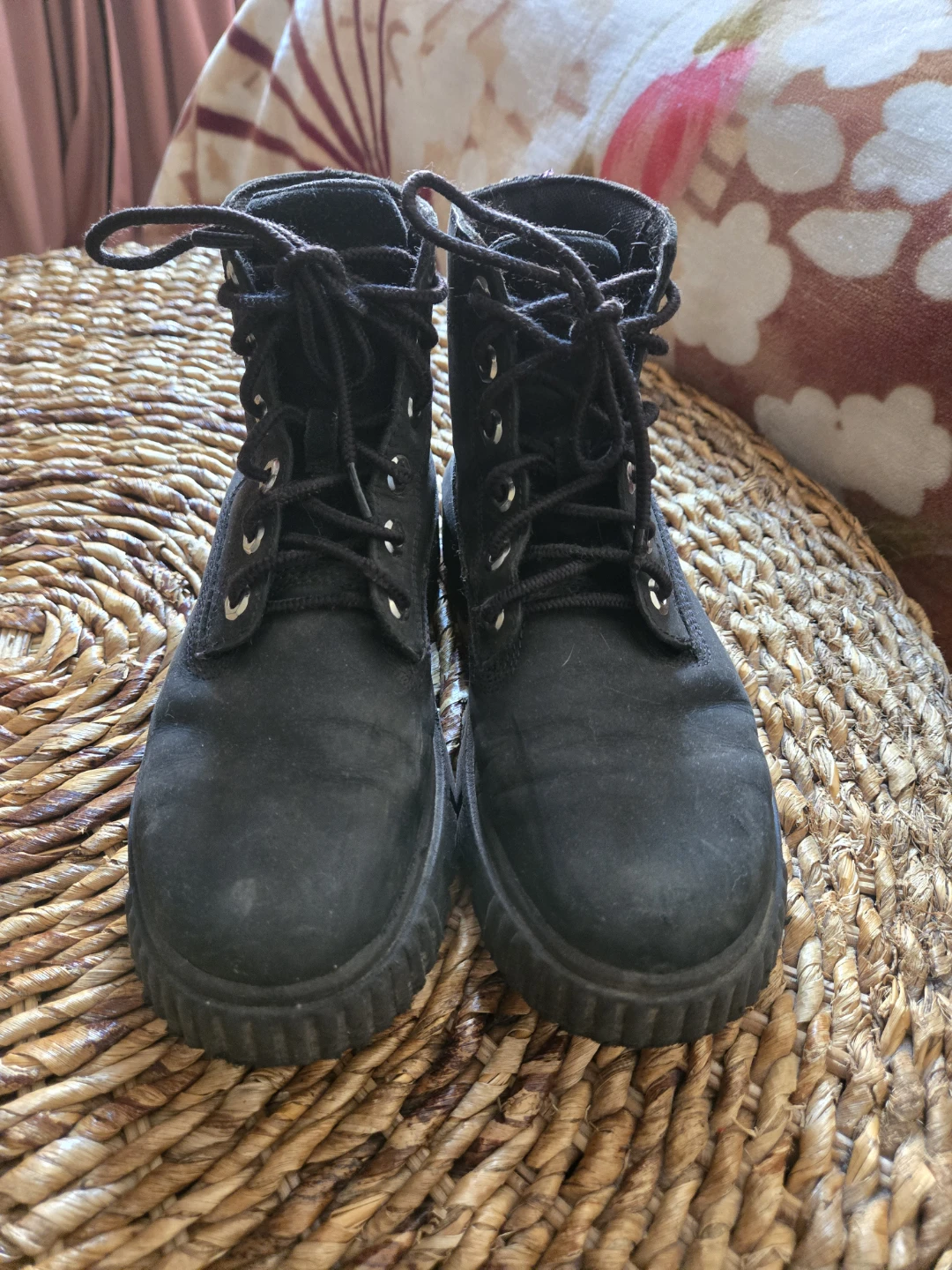 Timberland Black Lace-Up Boots